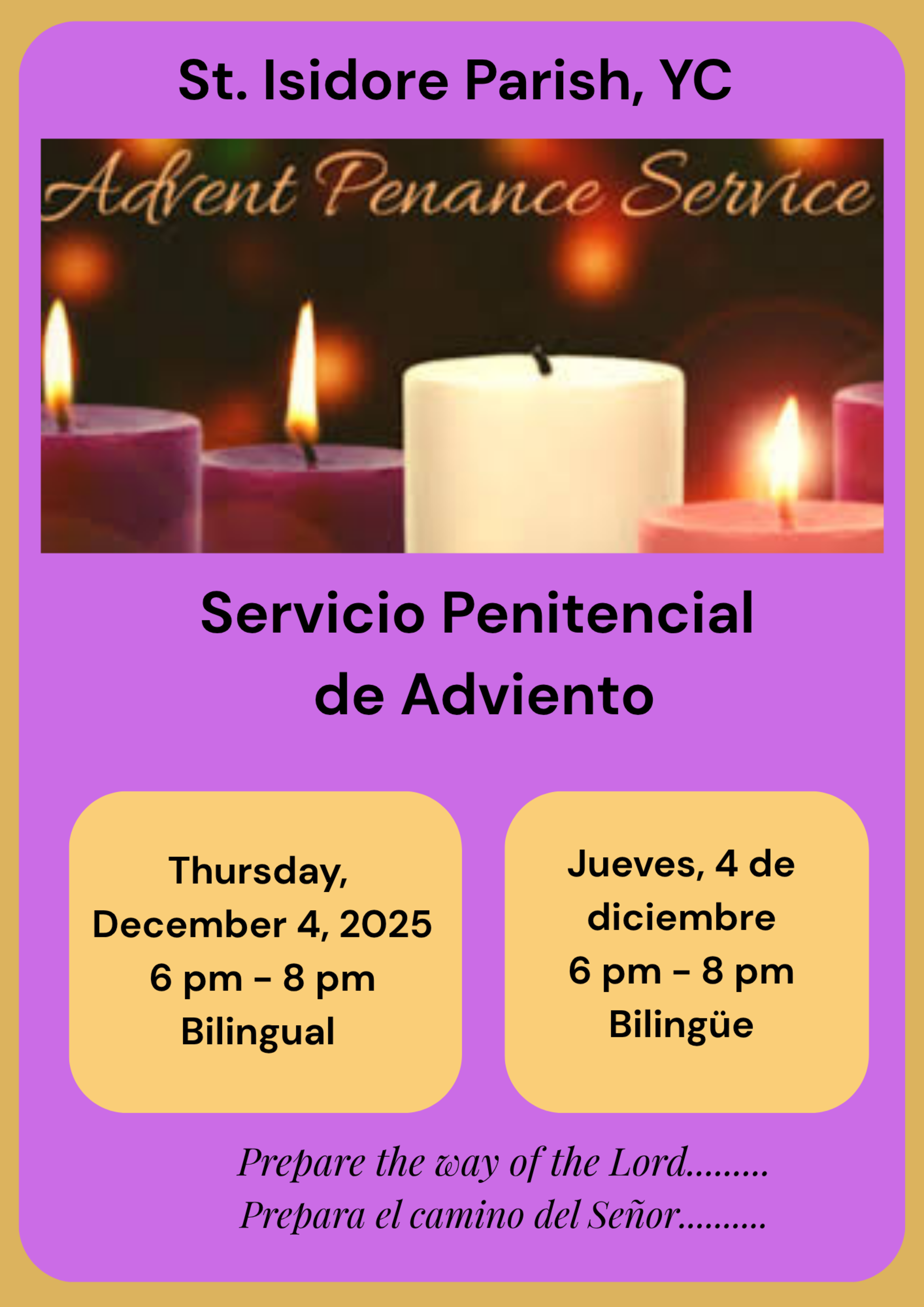 Advenet Penance Service 2025