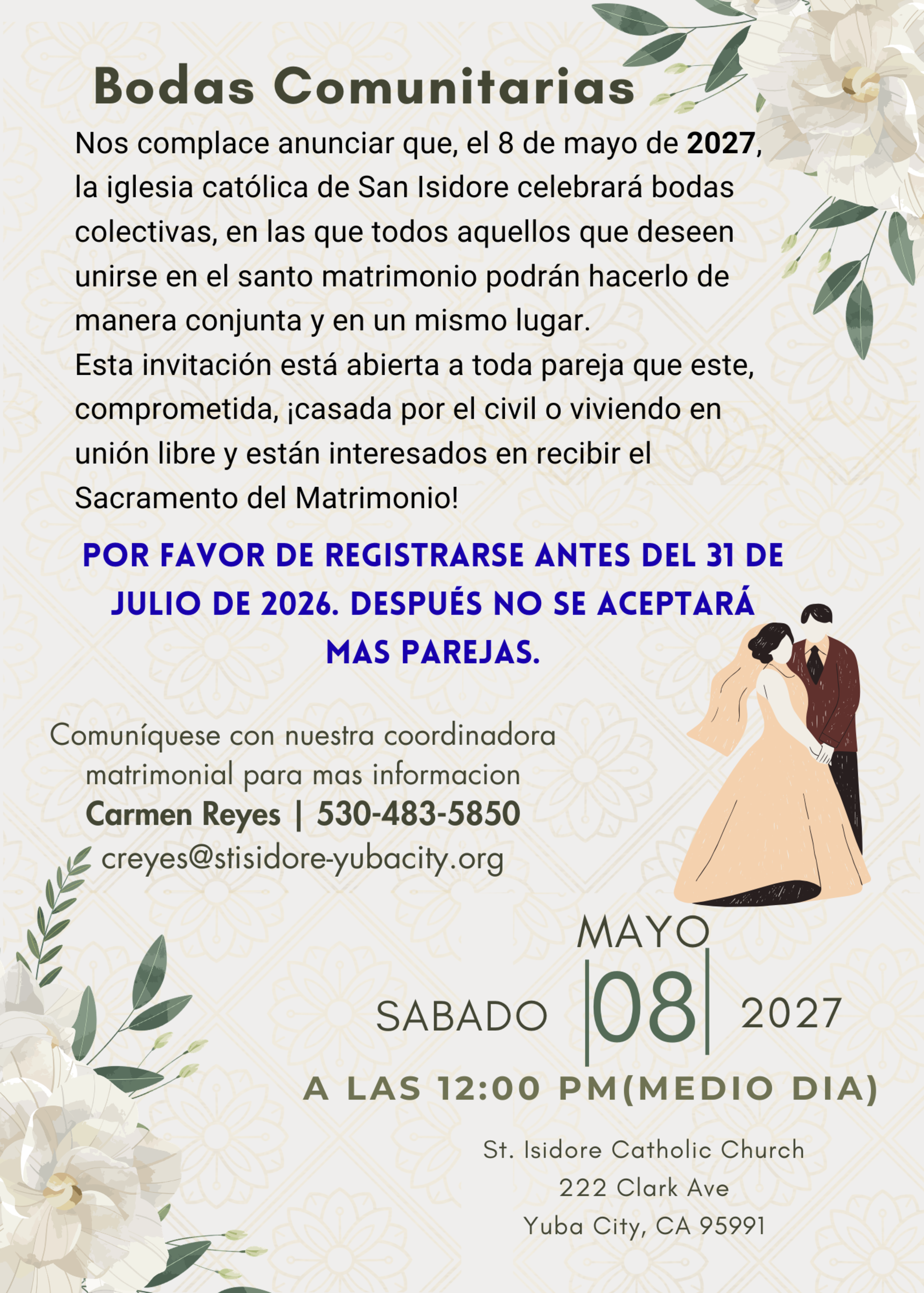 Bodas Comunitarias 2027
