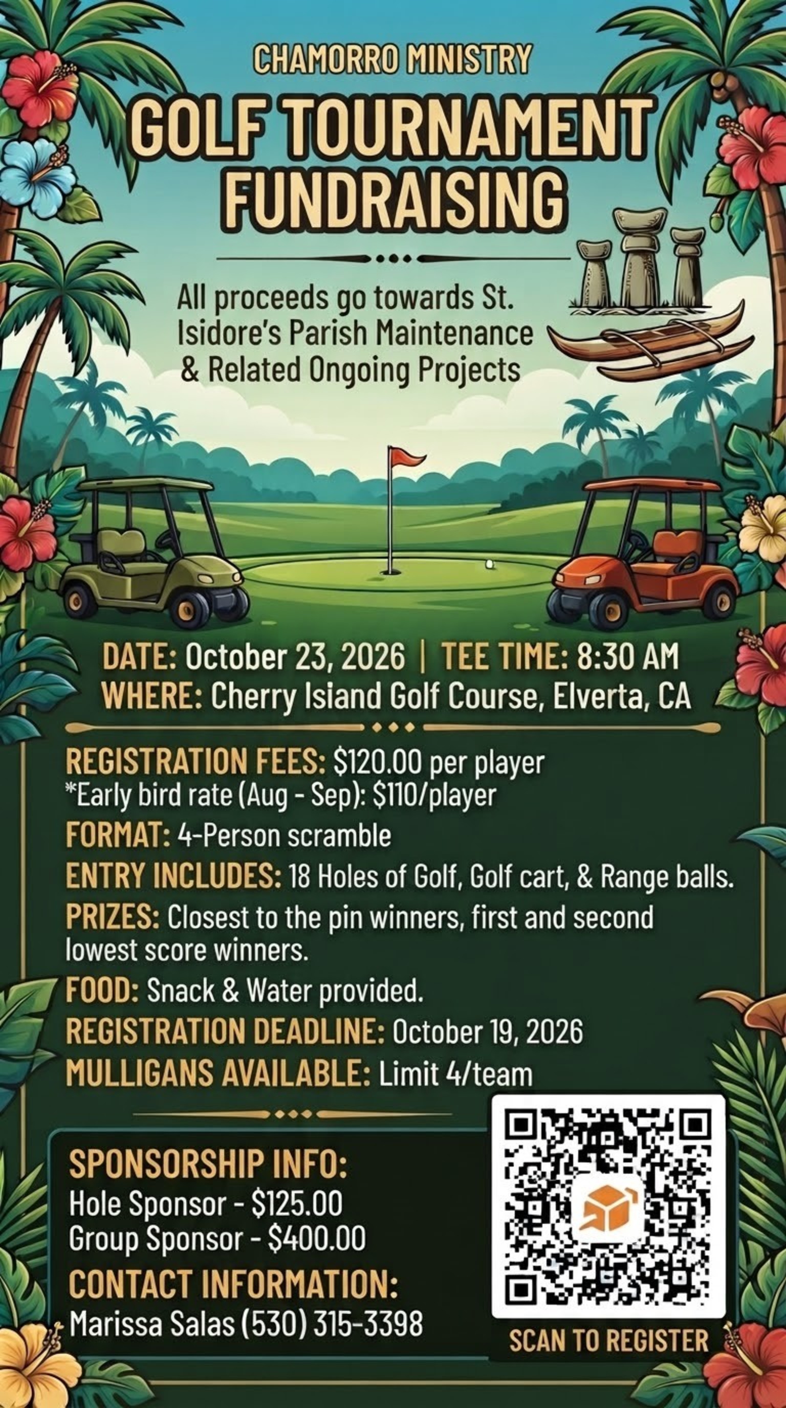 Chamorro Ministry Golf Tournamment October 23 2026