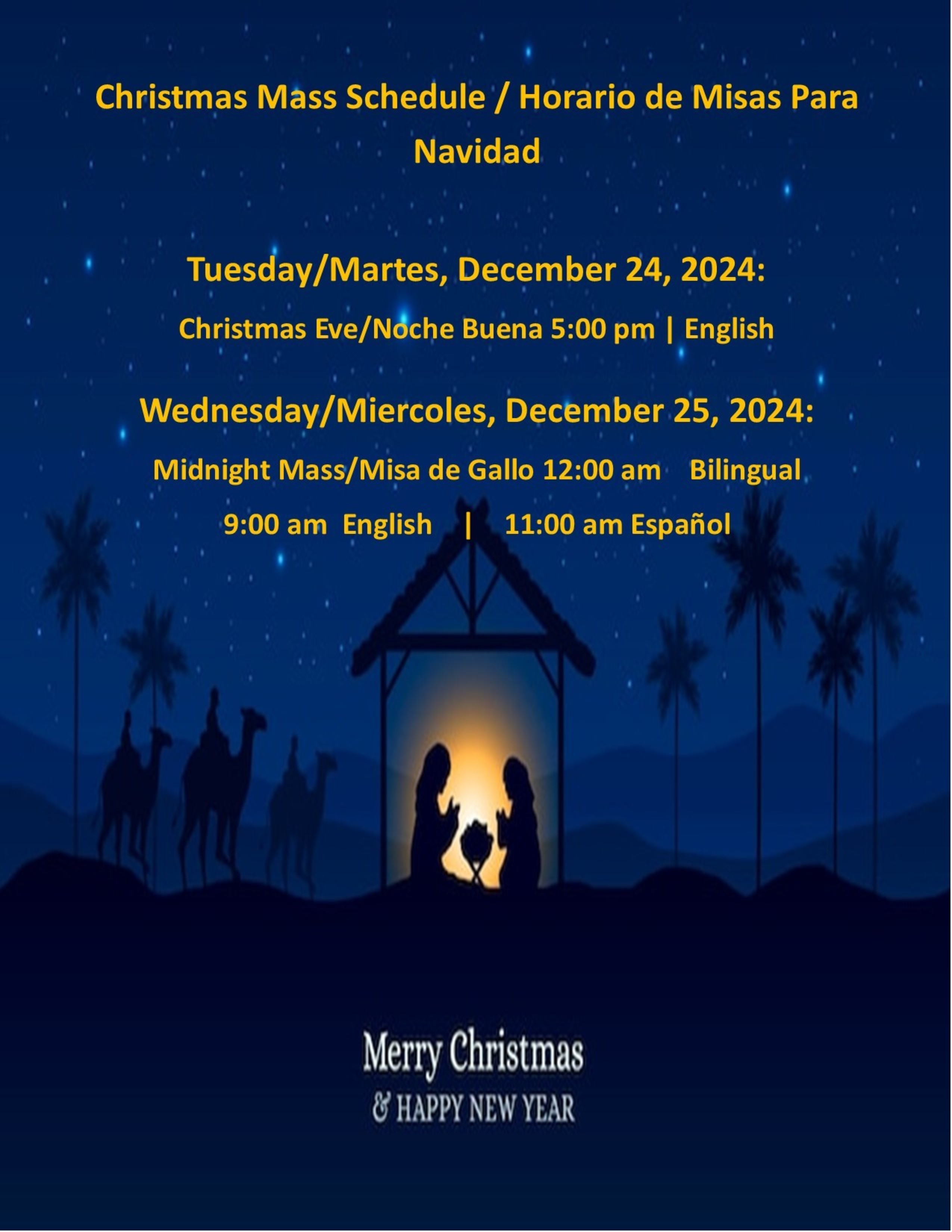 Christmas Mass Schedule 2024