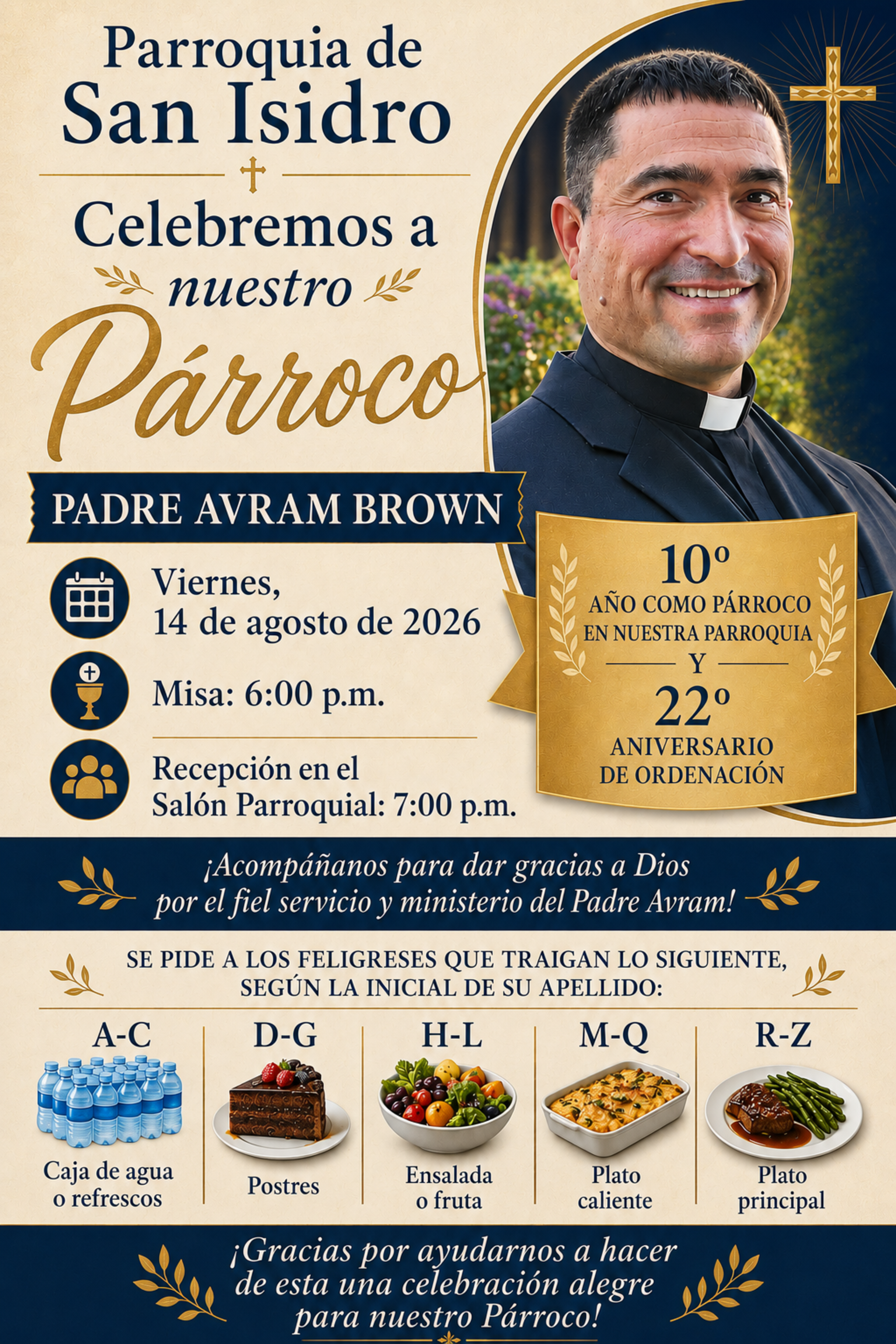 Fr. Avram Celebration Spanish