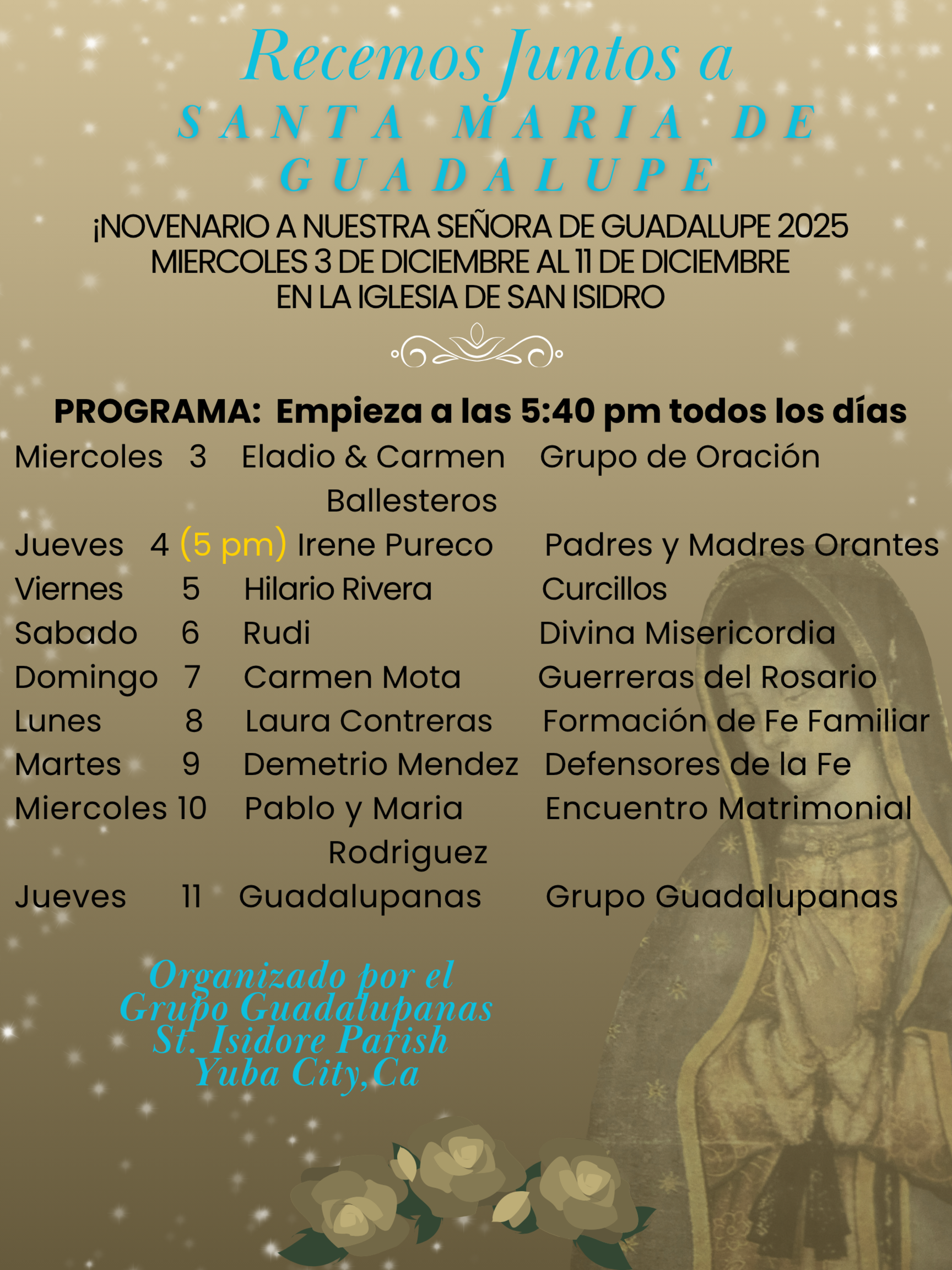 Guadalupanas Novenario 2025