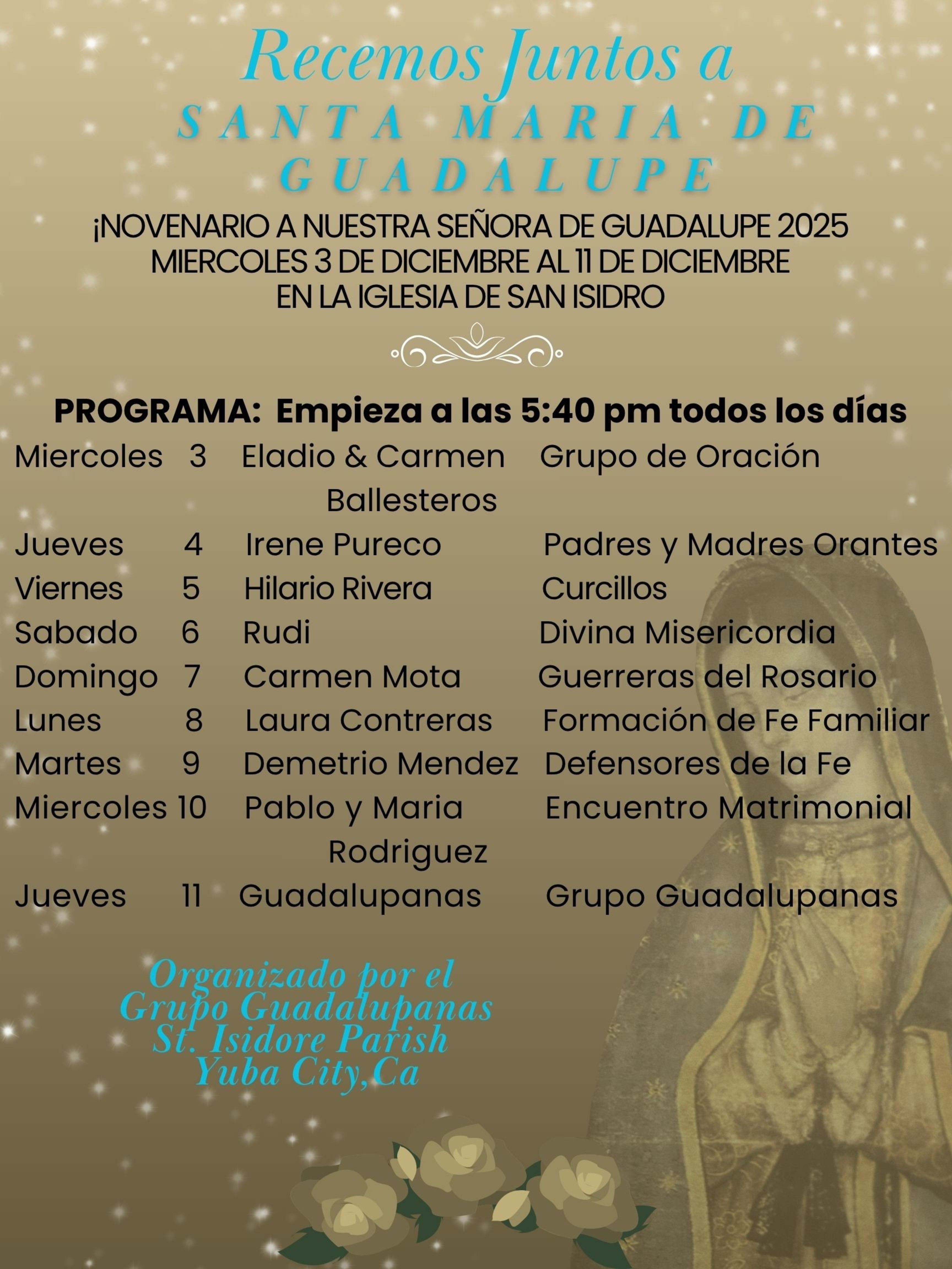 Guadalupanas Novenario December 2025