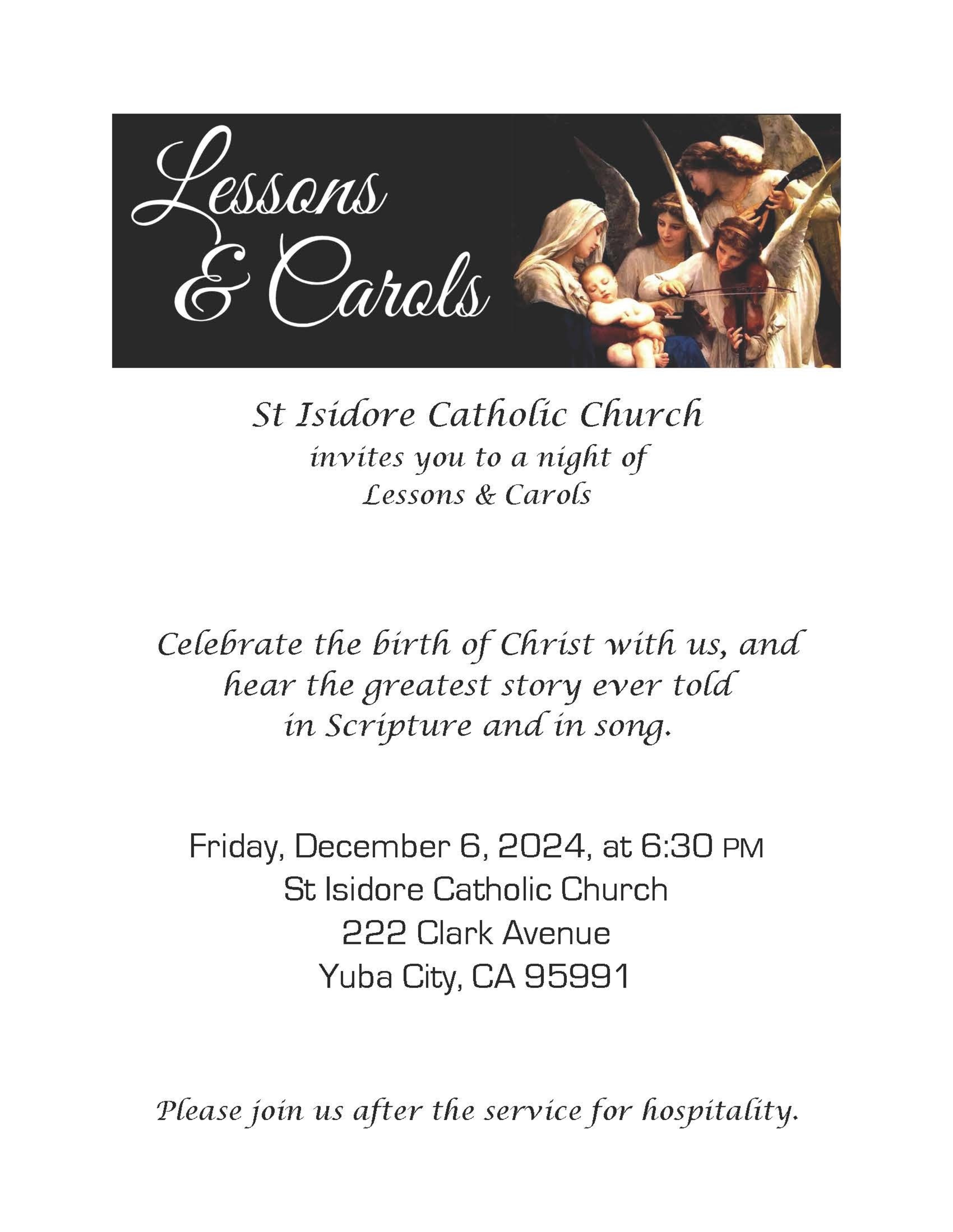 Lessons Carols Flyer