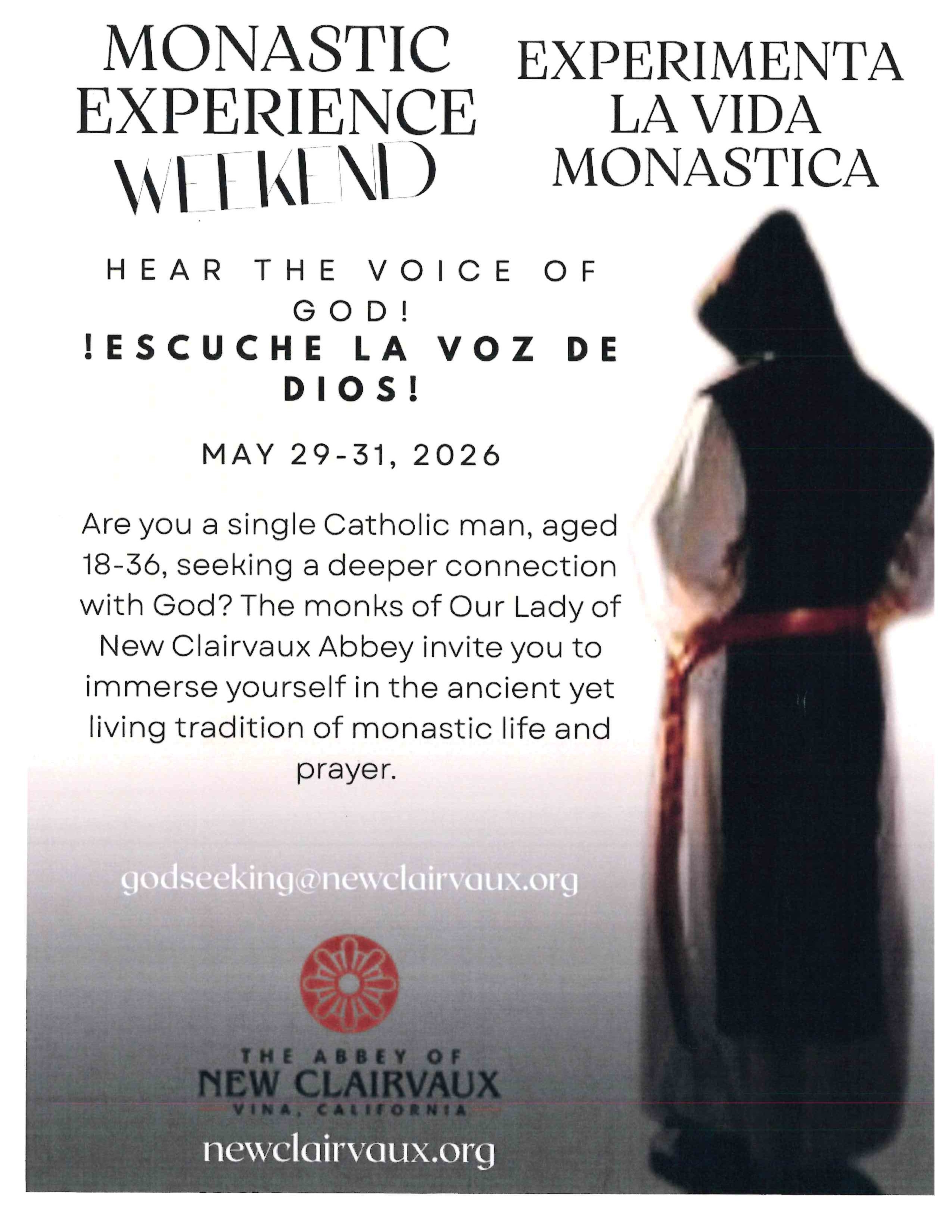 Monastic Experience Weekend
