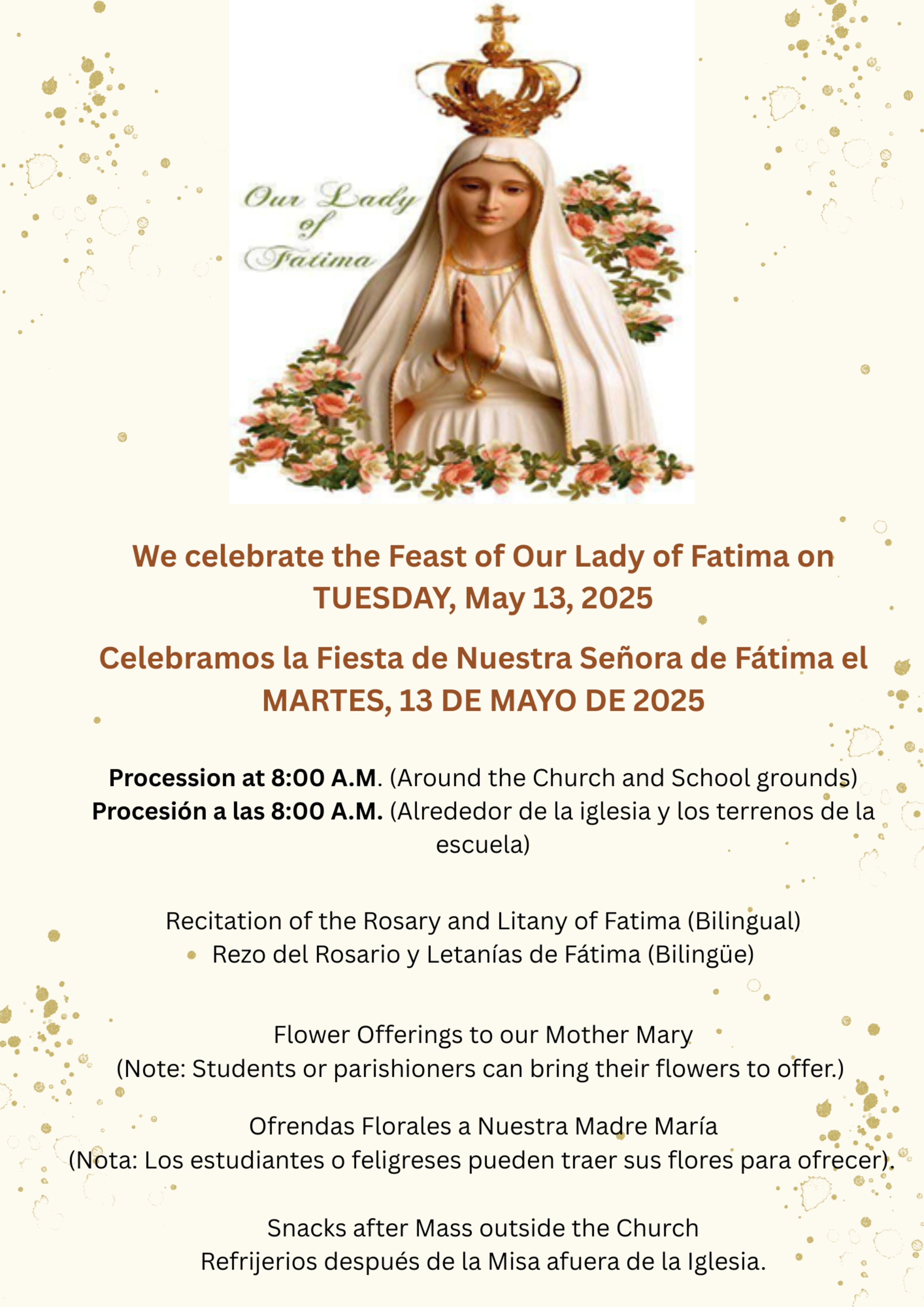 Our Lady Of Fatima 2025
