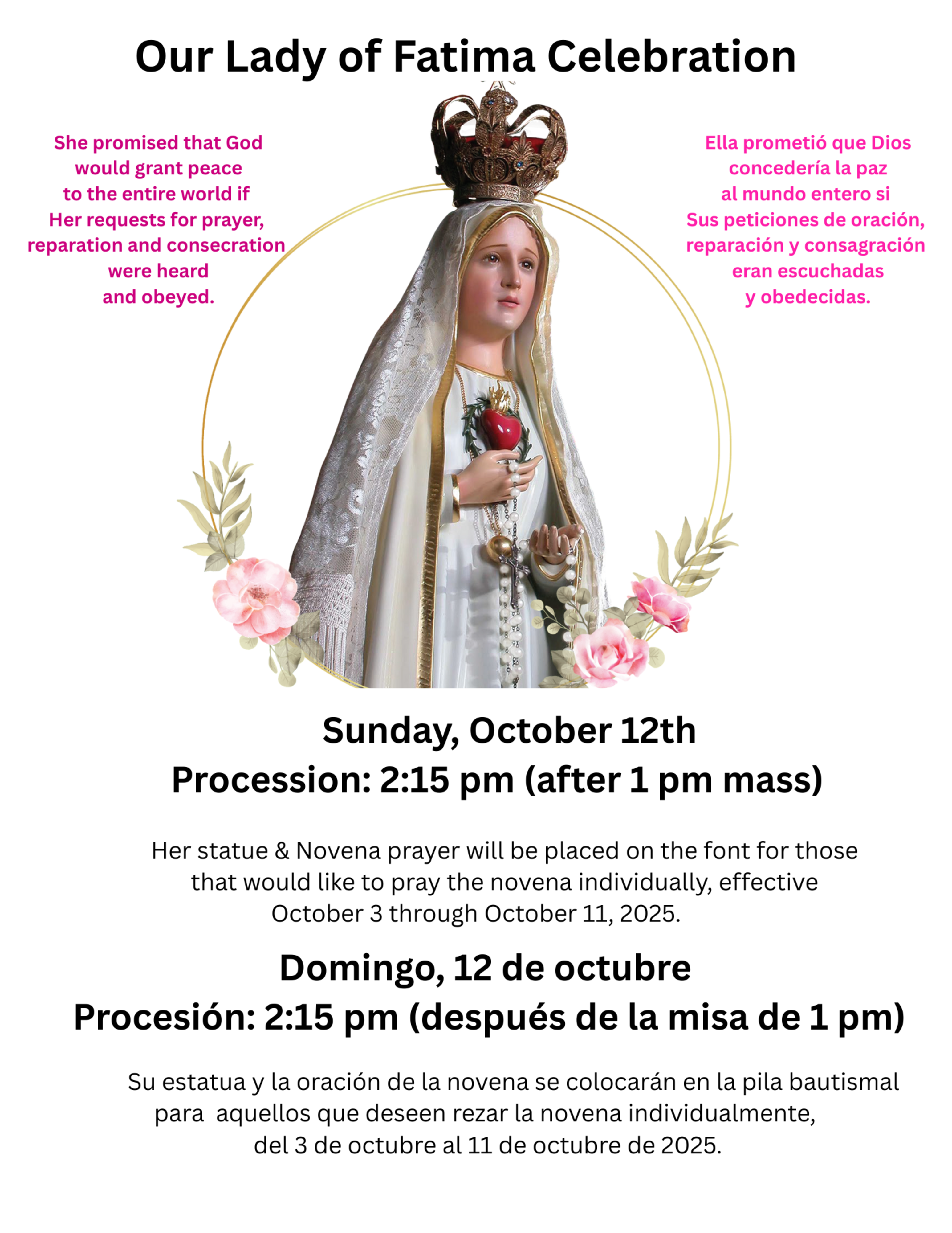 Our Lady Of Fatima Procession 2025