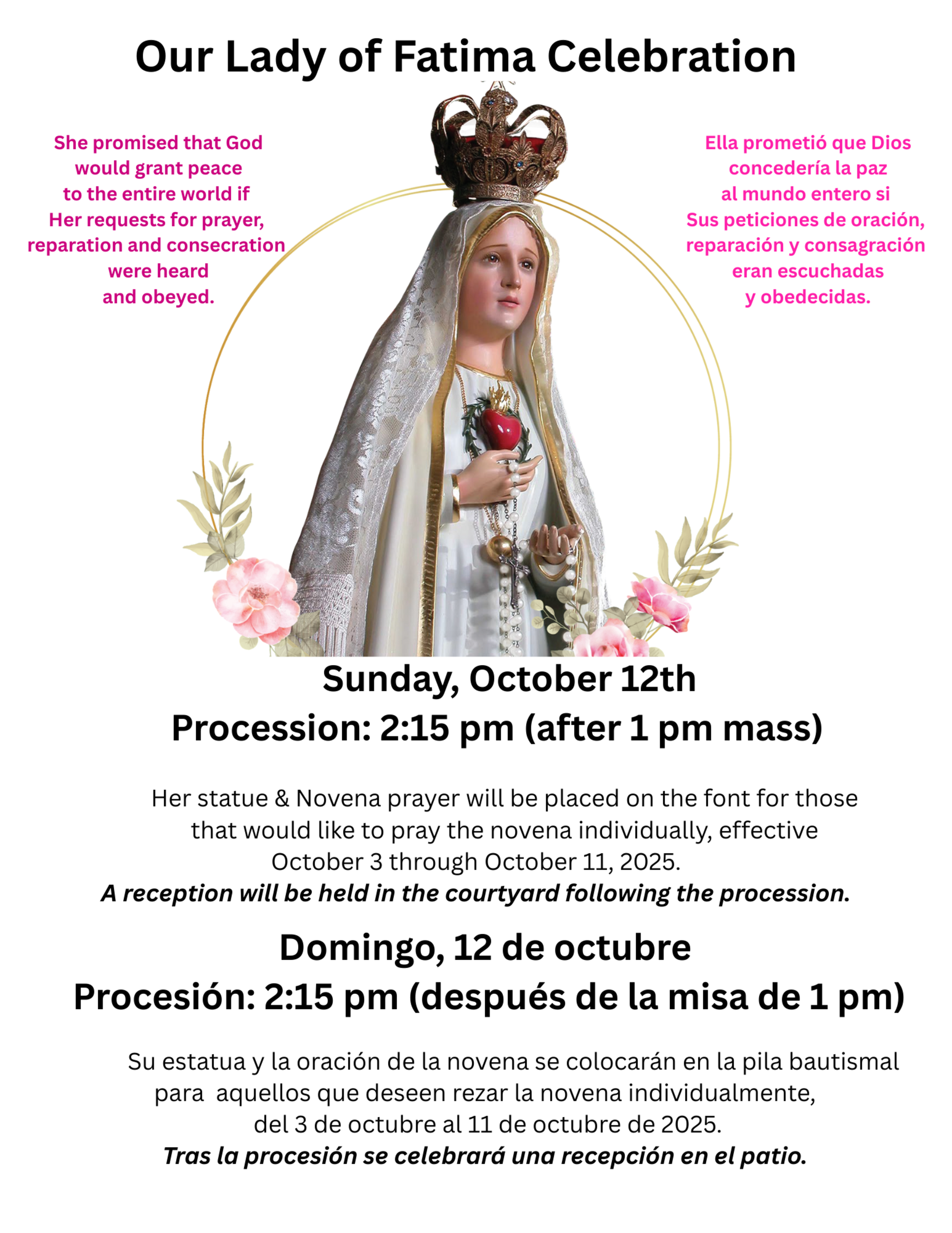 Our Lady Of Fatima Procession 2025