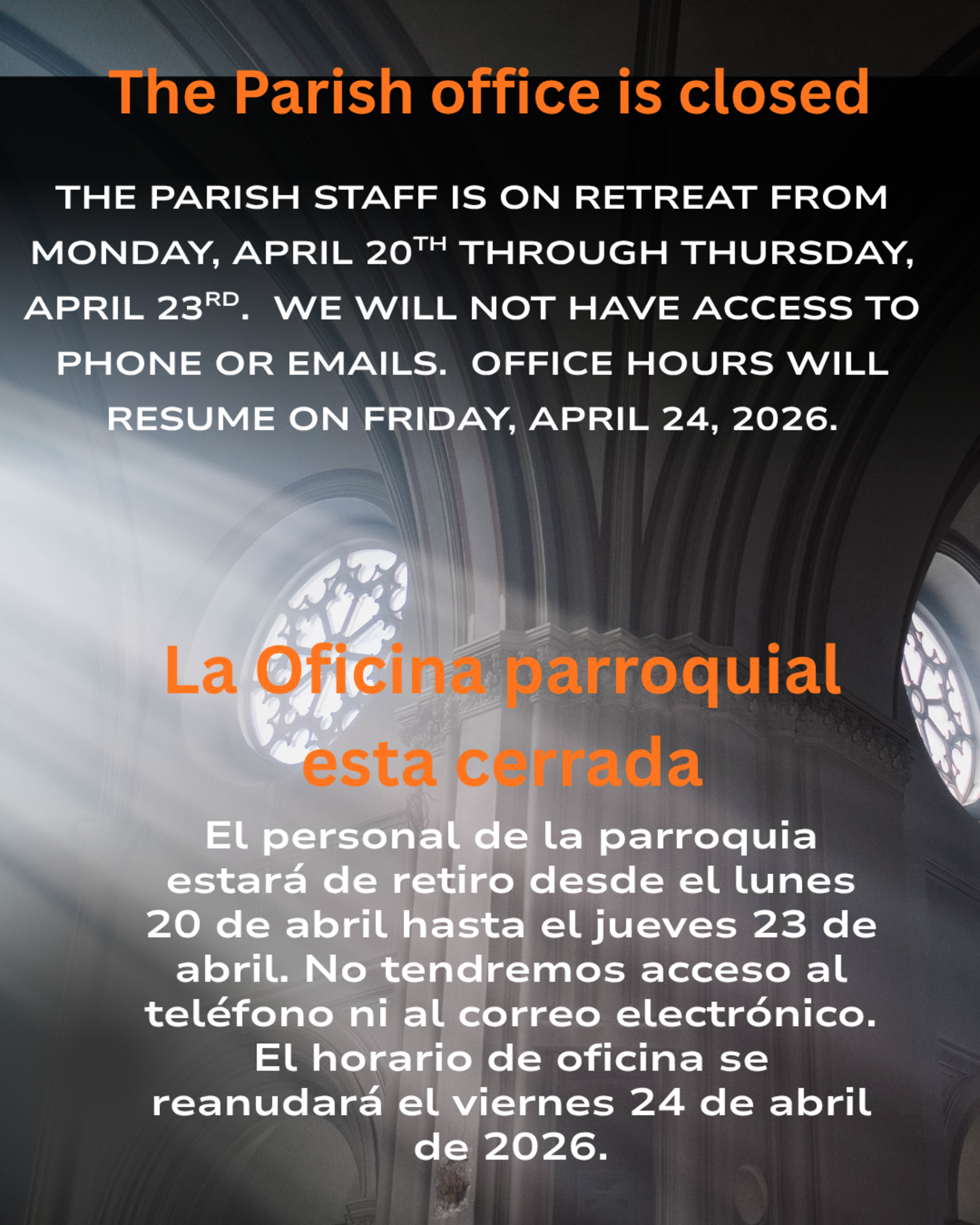 Retreat Office Closed