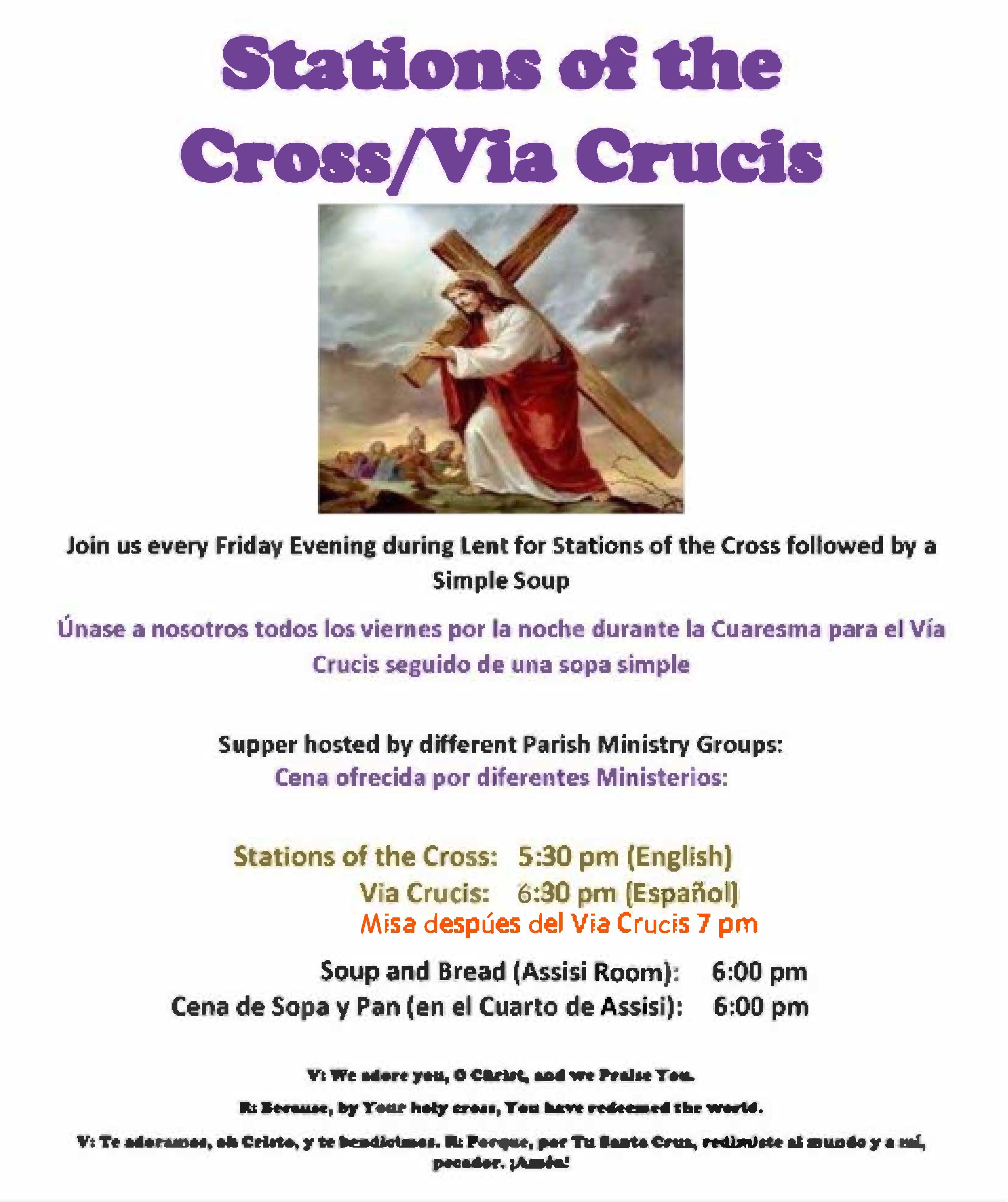 Stations Of The Cross 2026 Includes No Mass Comment