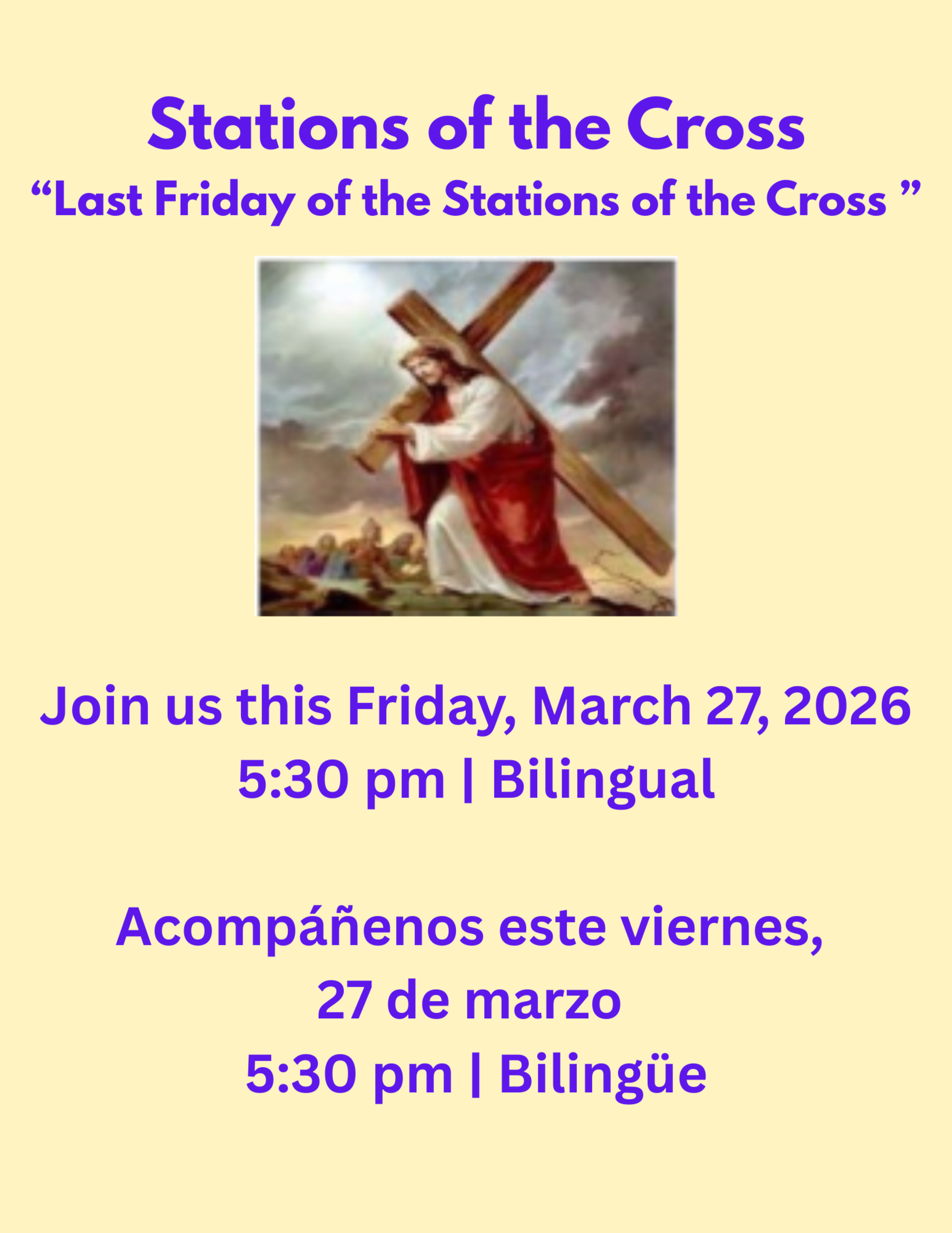 Stations Of The Cross Final Friday 2026