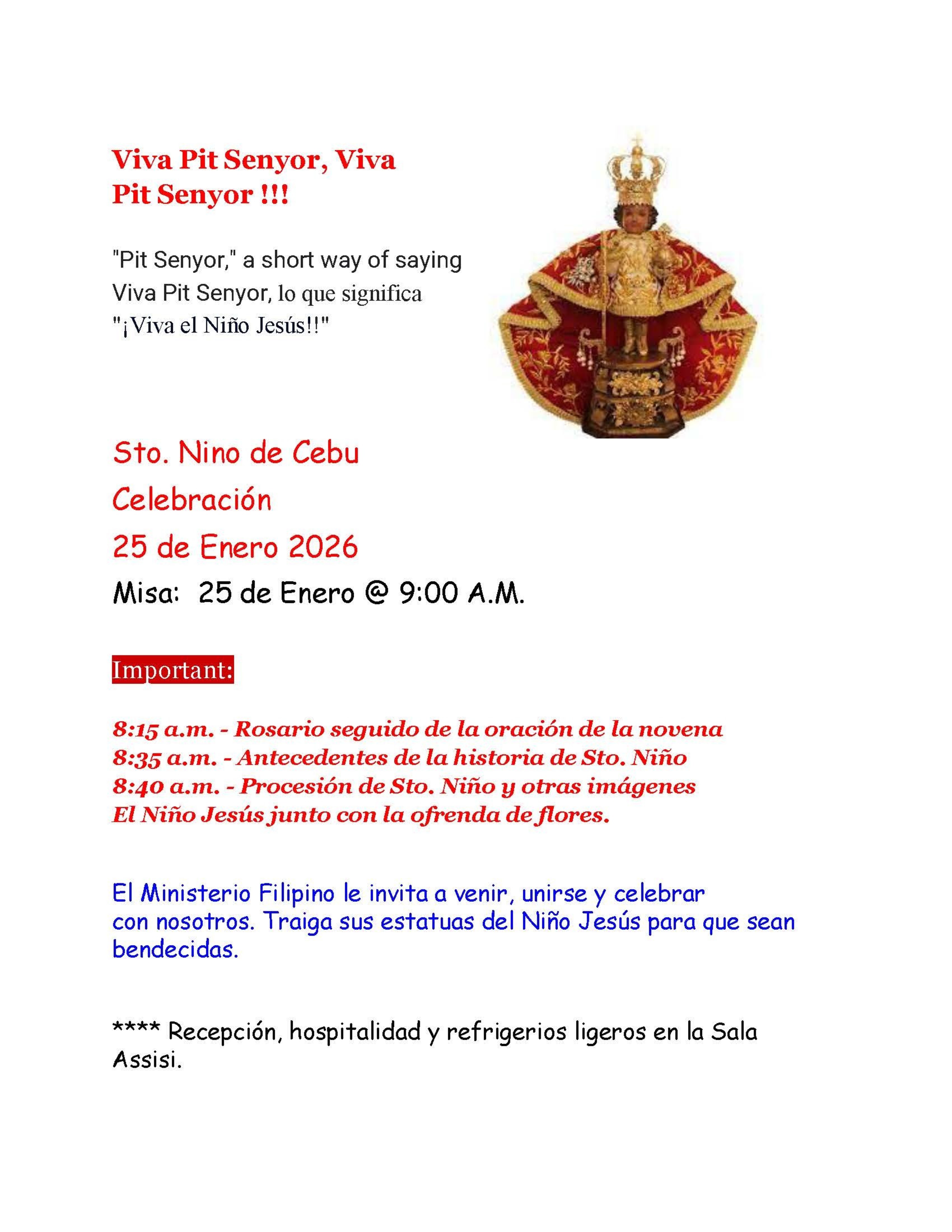 Sto. Nino 2026 Spanish Page 1