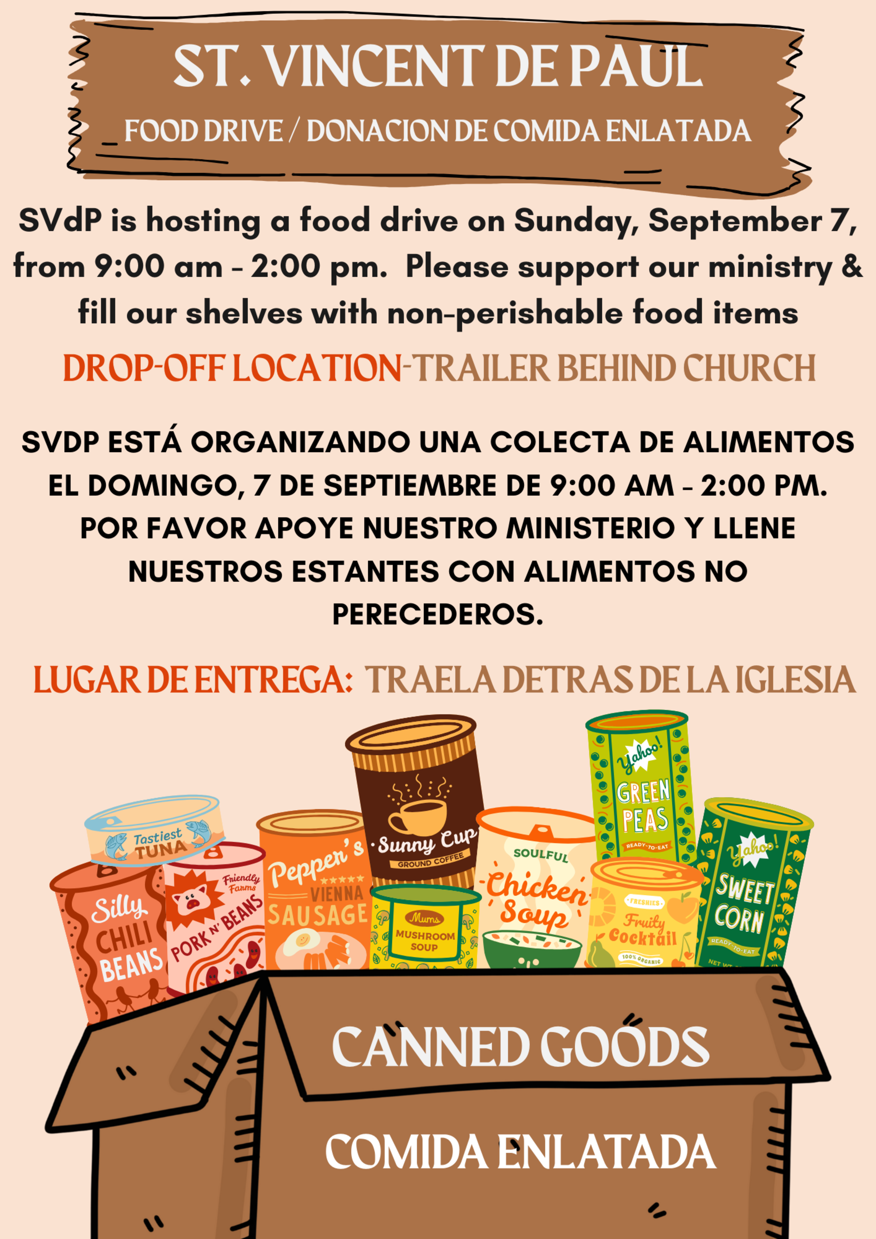 Svdp Food Drive Flyer