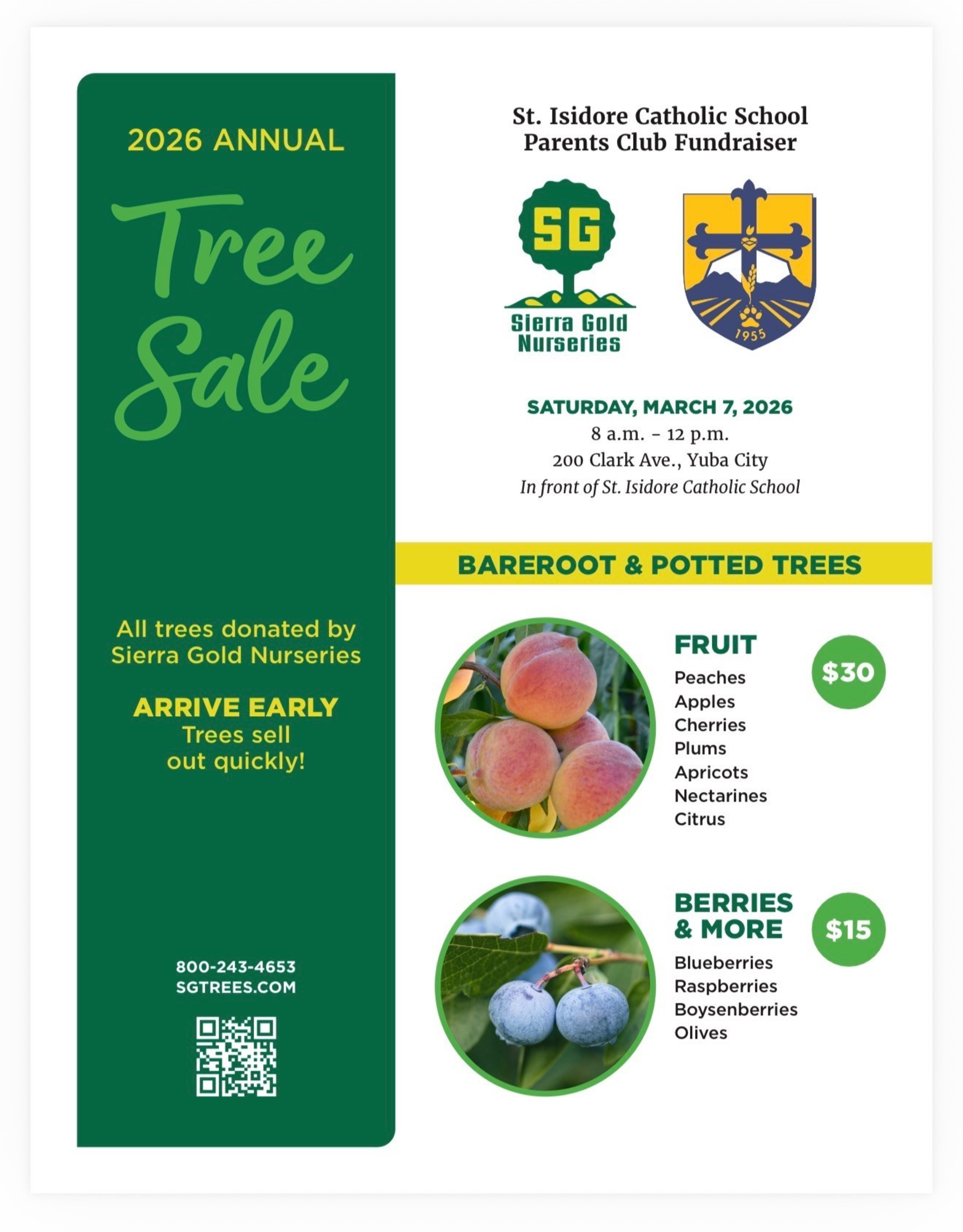 Tree Sale 2026 Presell Flyer
