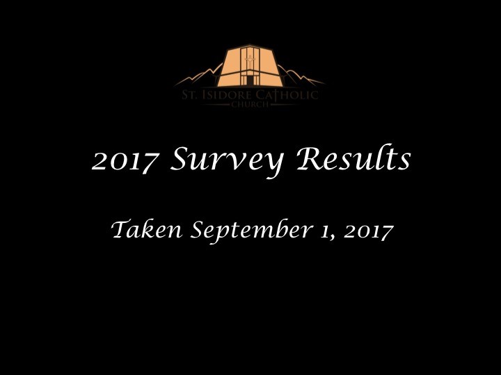 2017 Parish Survey