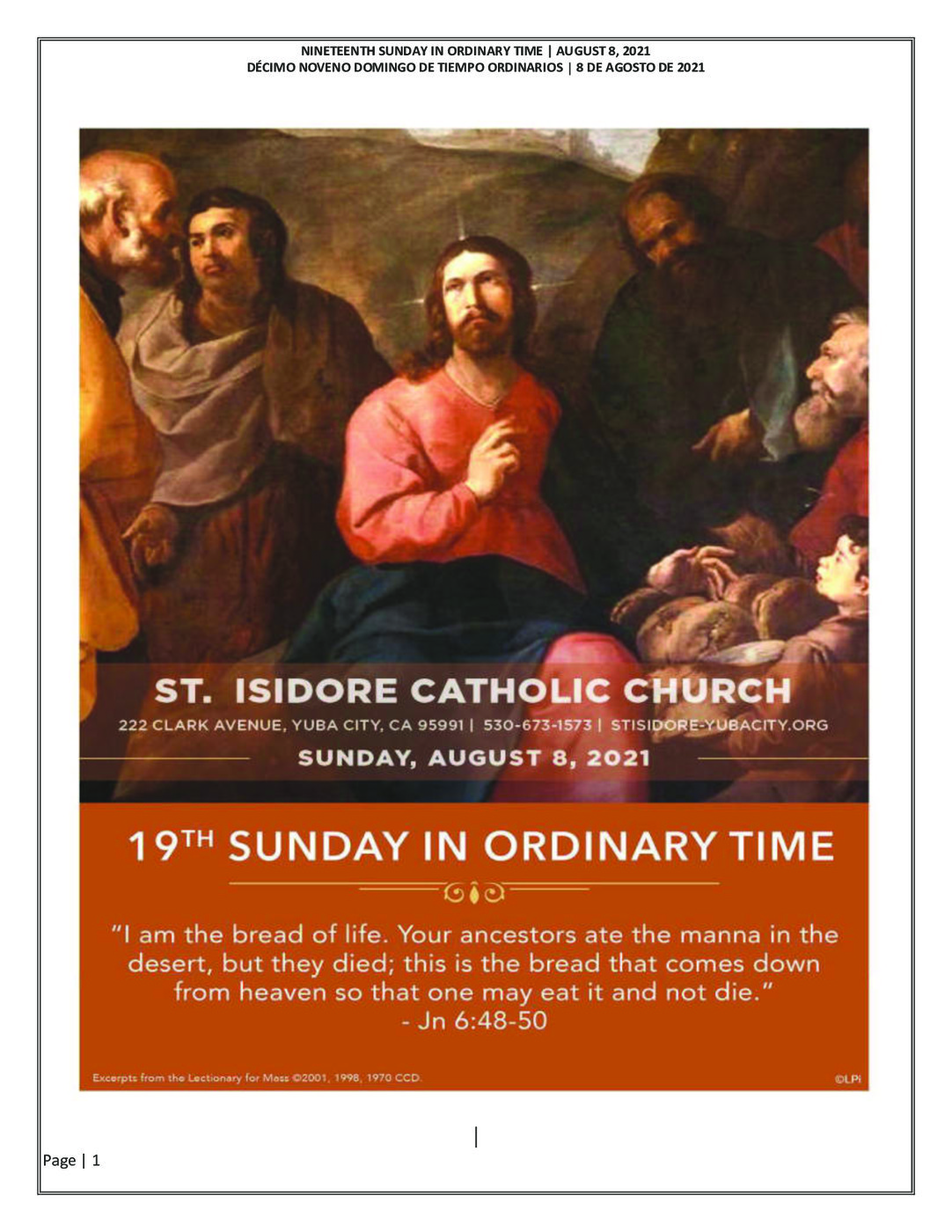 Sunday Bulletins St. Isidore Catholic Church