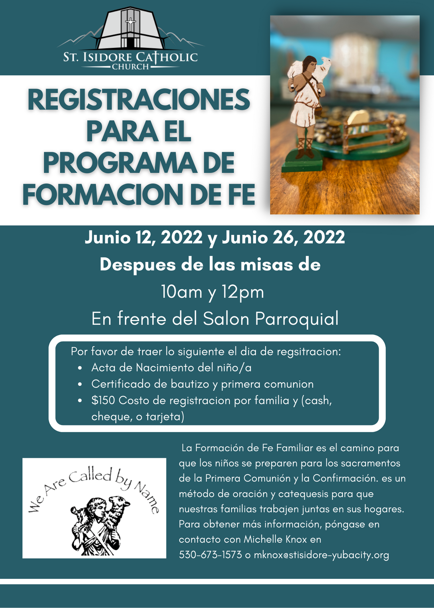 Family Faith Formation Registration Spanish