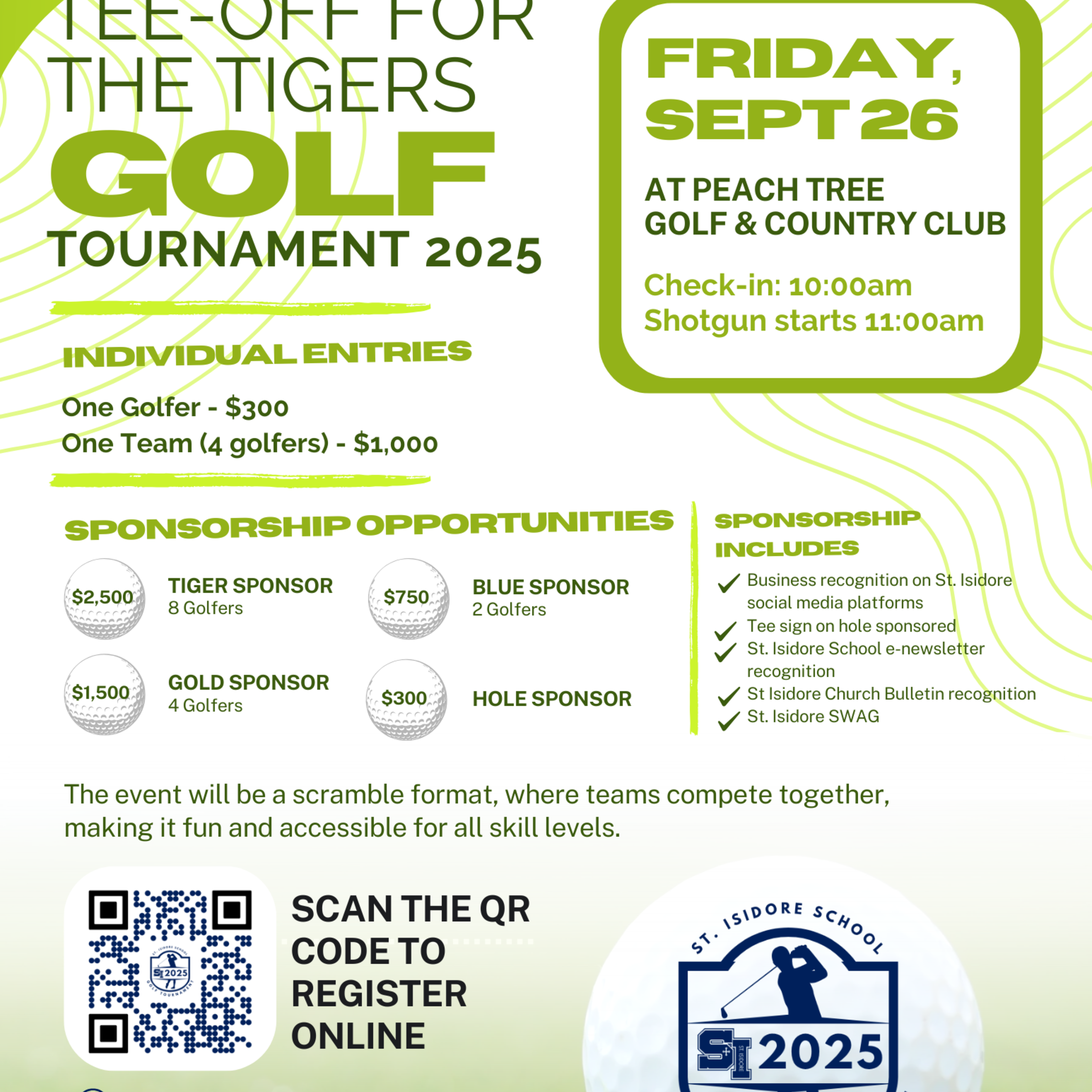 2025 Golf Tournament Flyer For Bulletin
