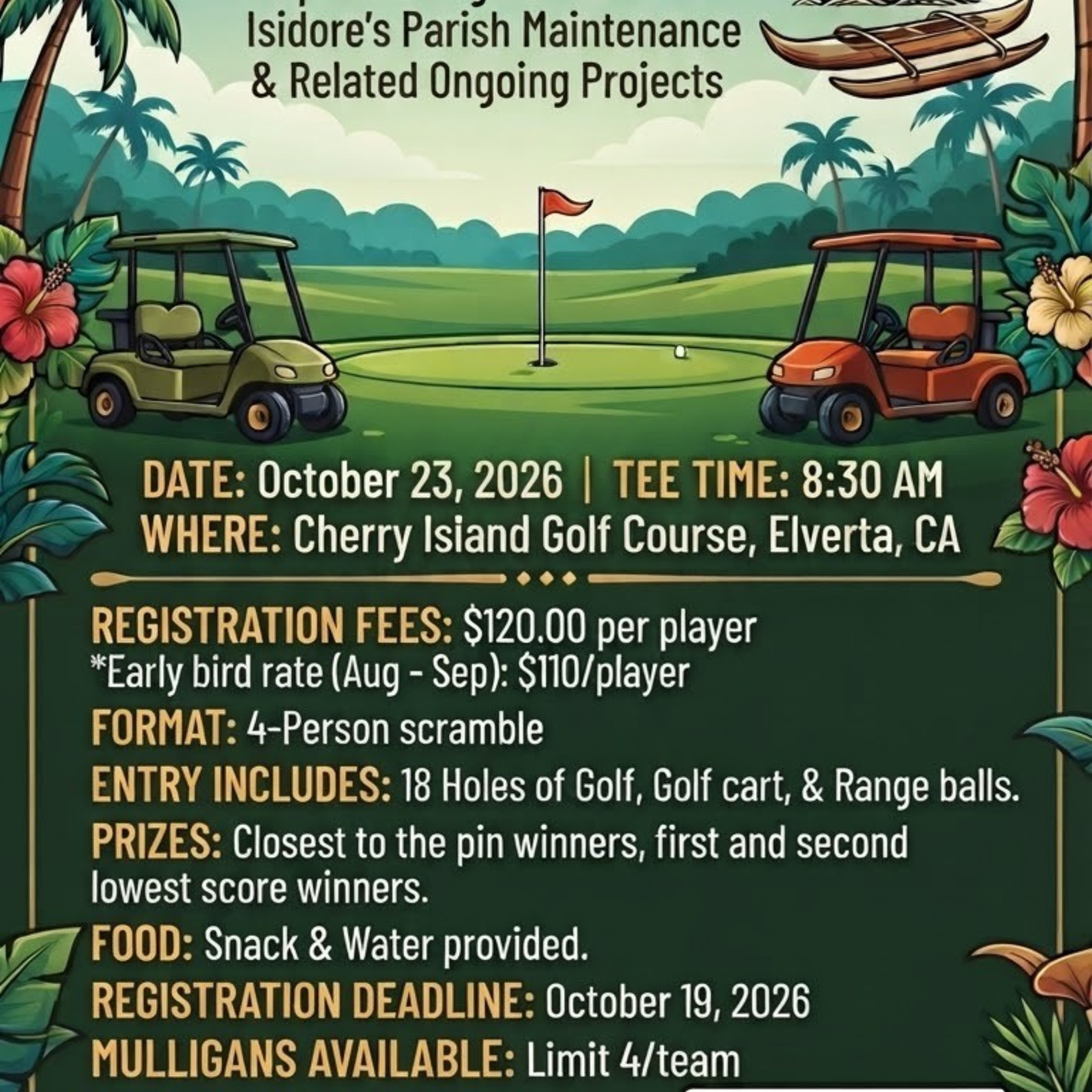 Chamorro Ministry Golf Tournamment October 23 2026