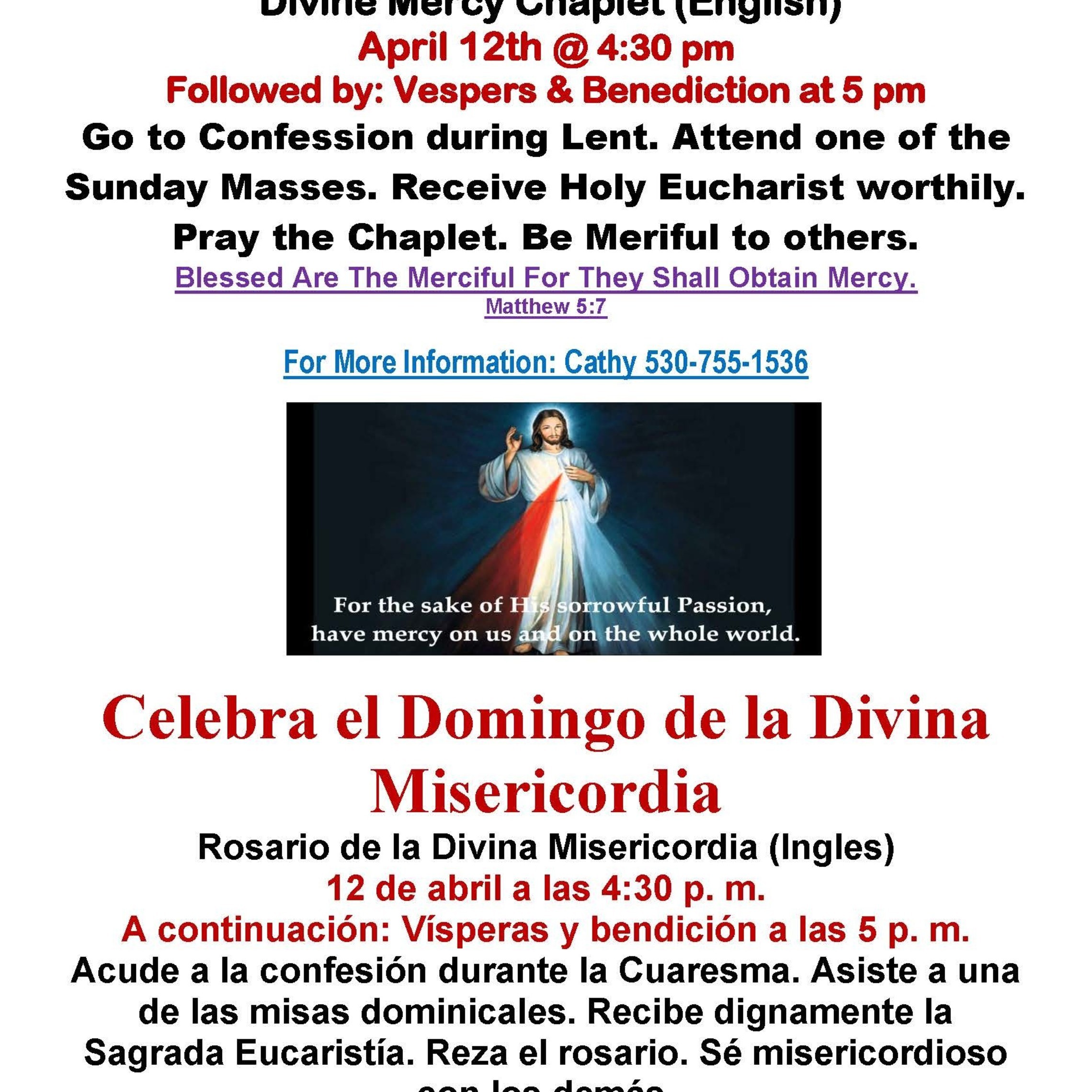 Divine Mercy Sunday Bilingual English Flyer 2026