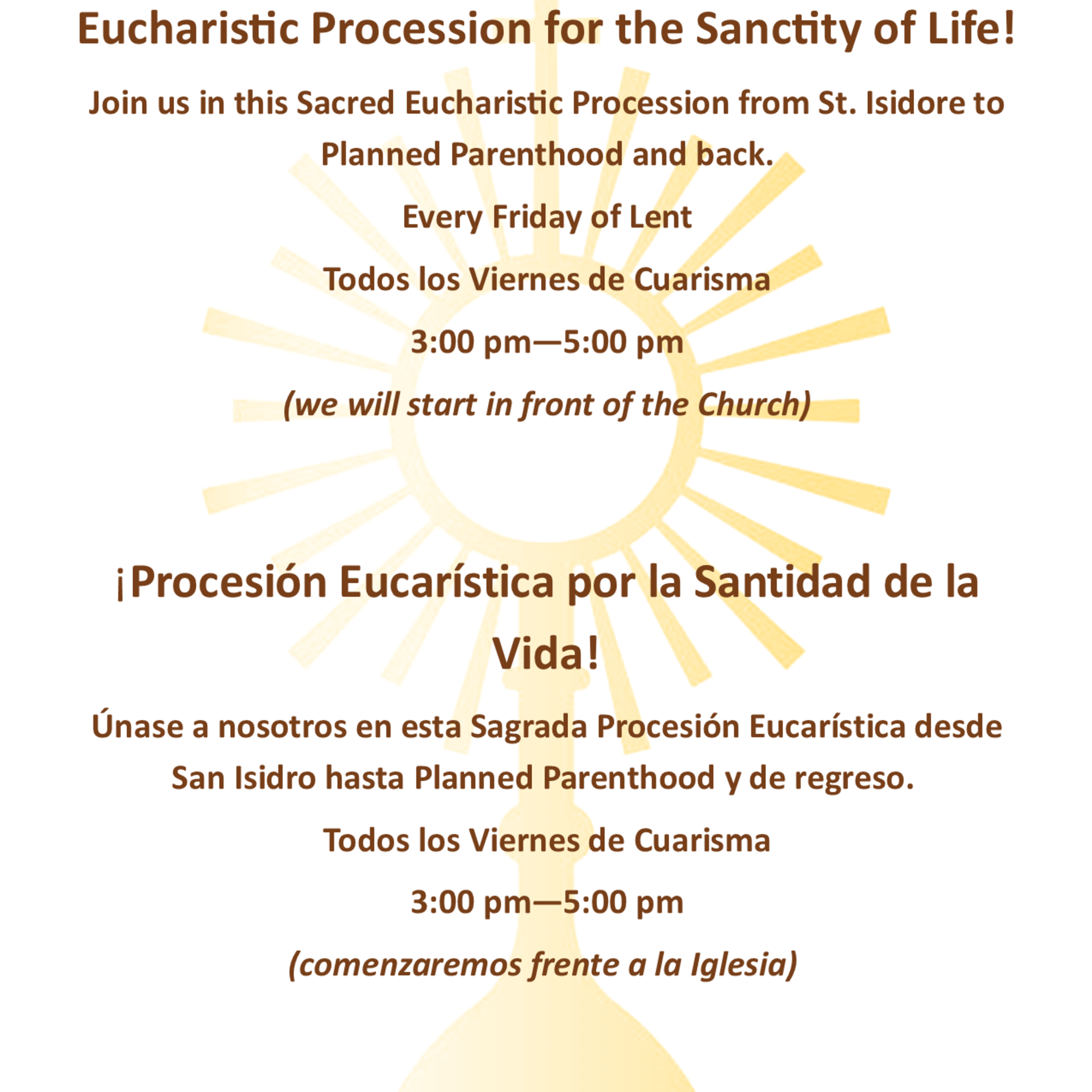 Eucharistic Procession 2025