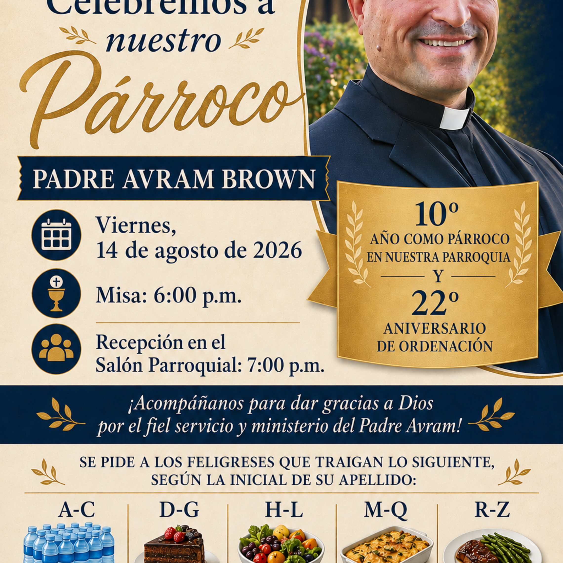 Fr. Avram Celebration Spanish
