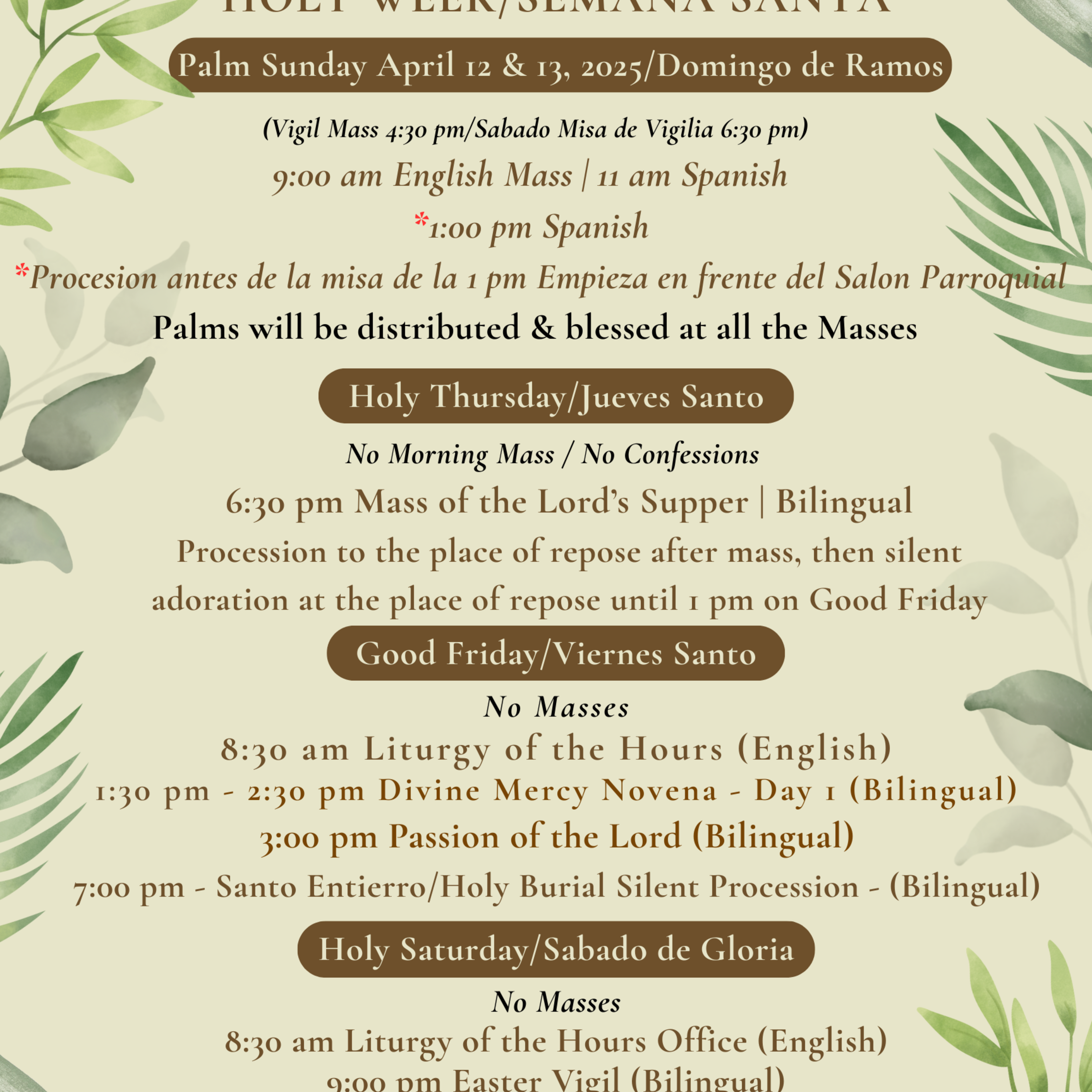 Holy Week Semana Santa 2025