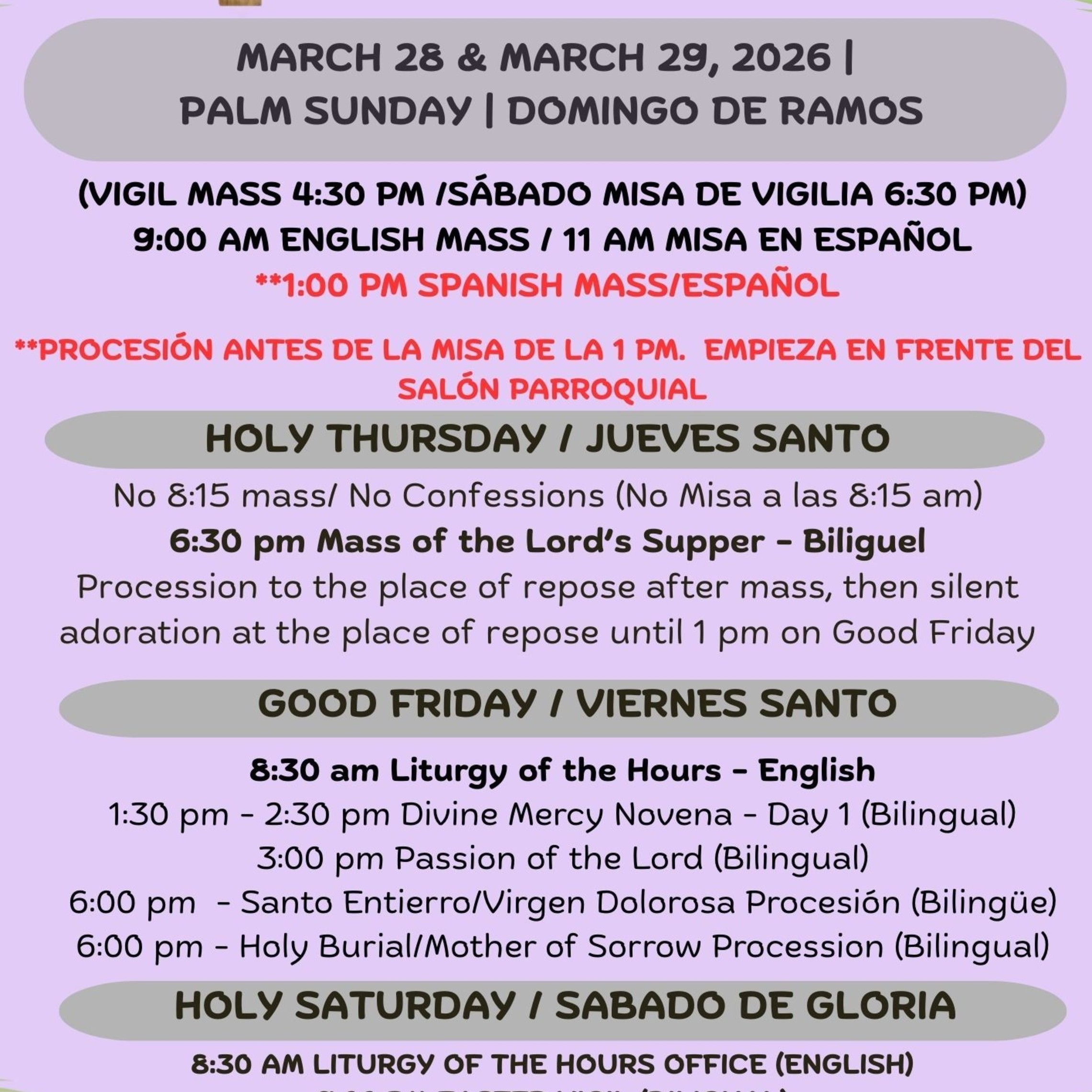 Holy Week 2026