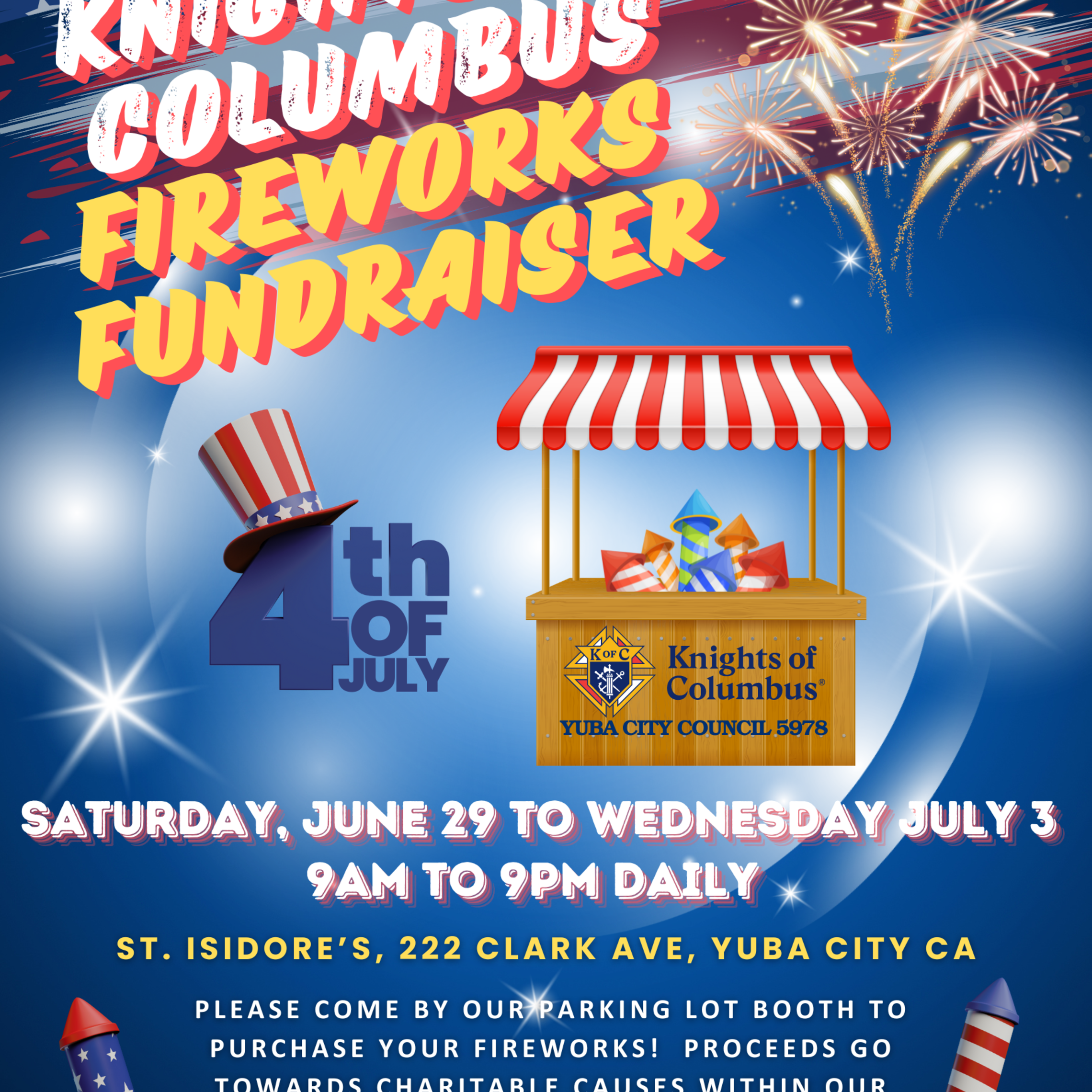 Knights Of Columbus Fireworks Flyer