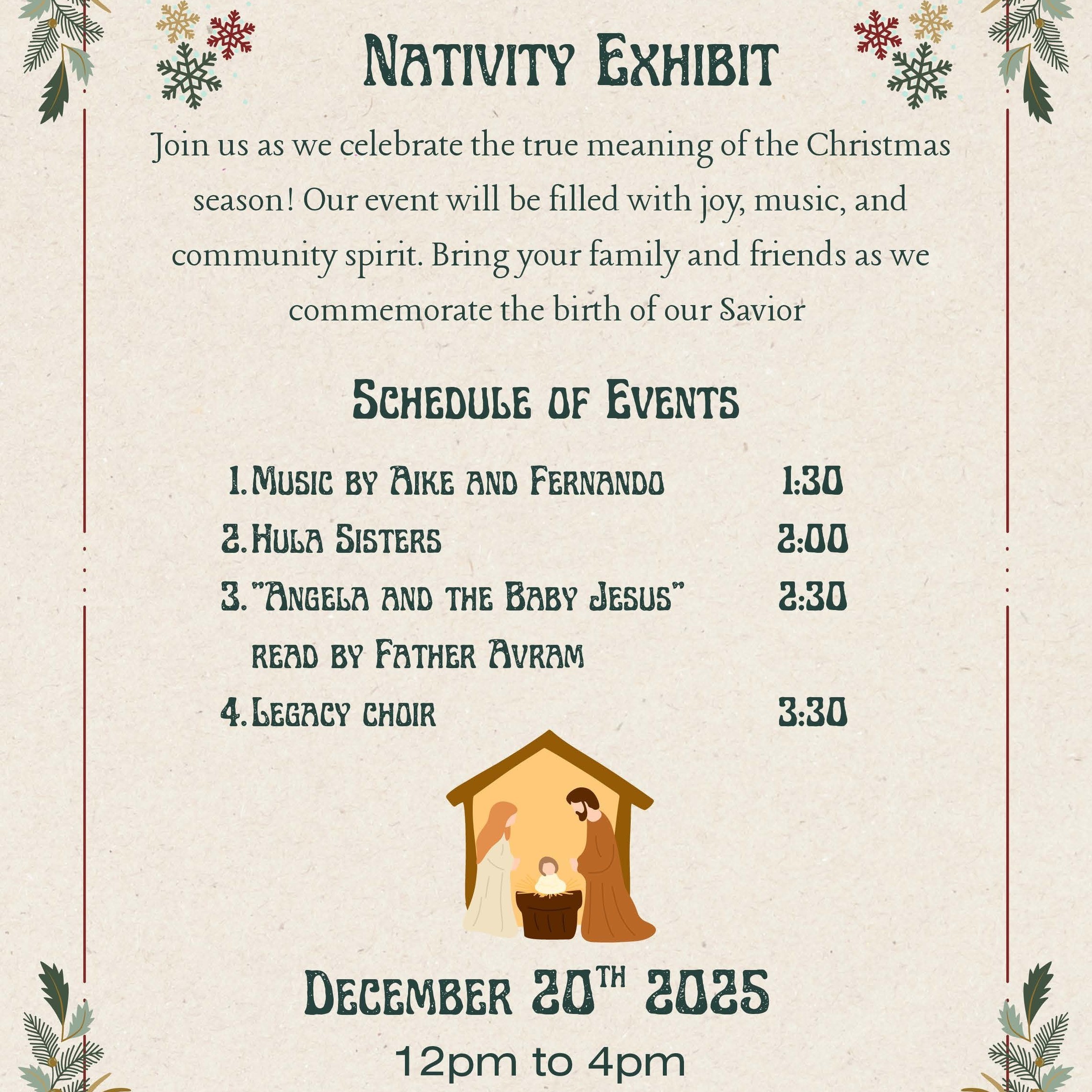 Nativity Exhibit 2025
