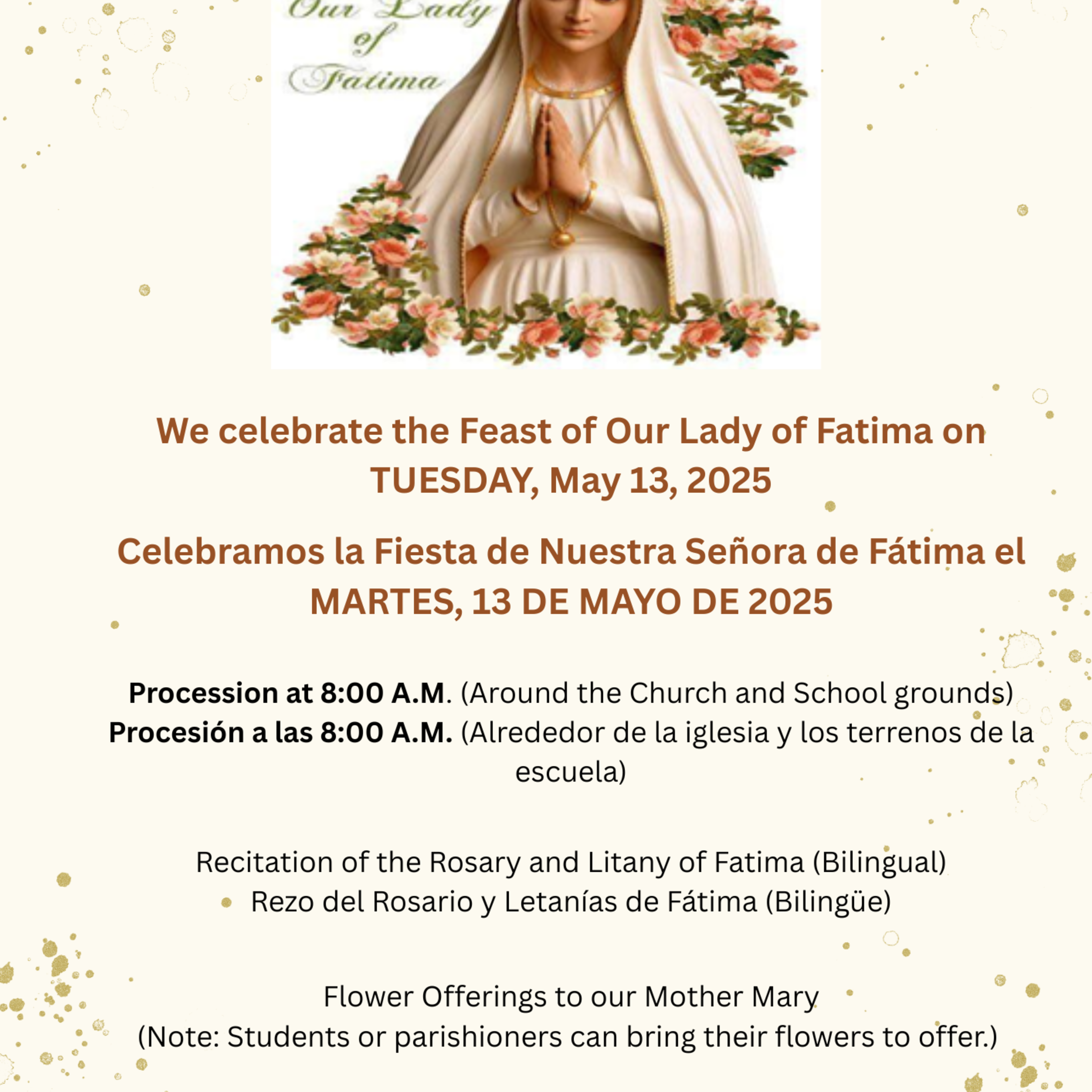 Our Lady Of Fatima 2025