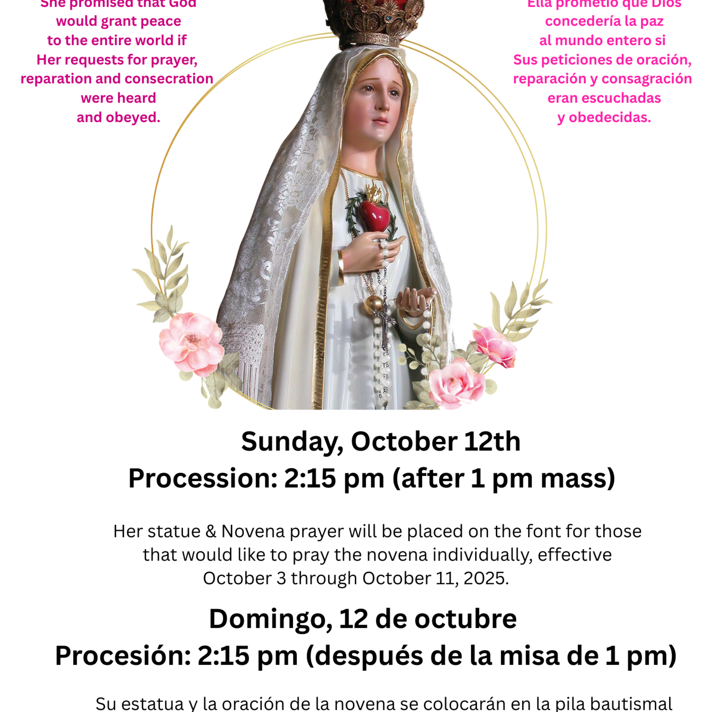 Our Lady Of Fatima Procession 2025