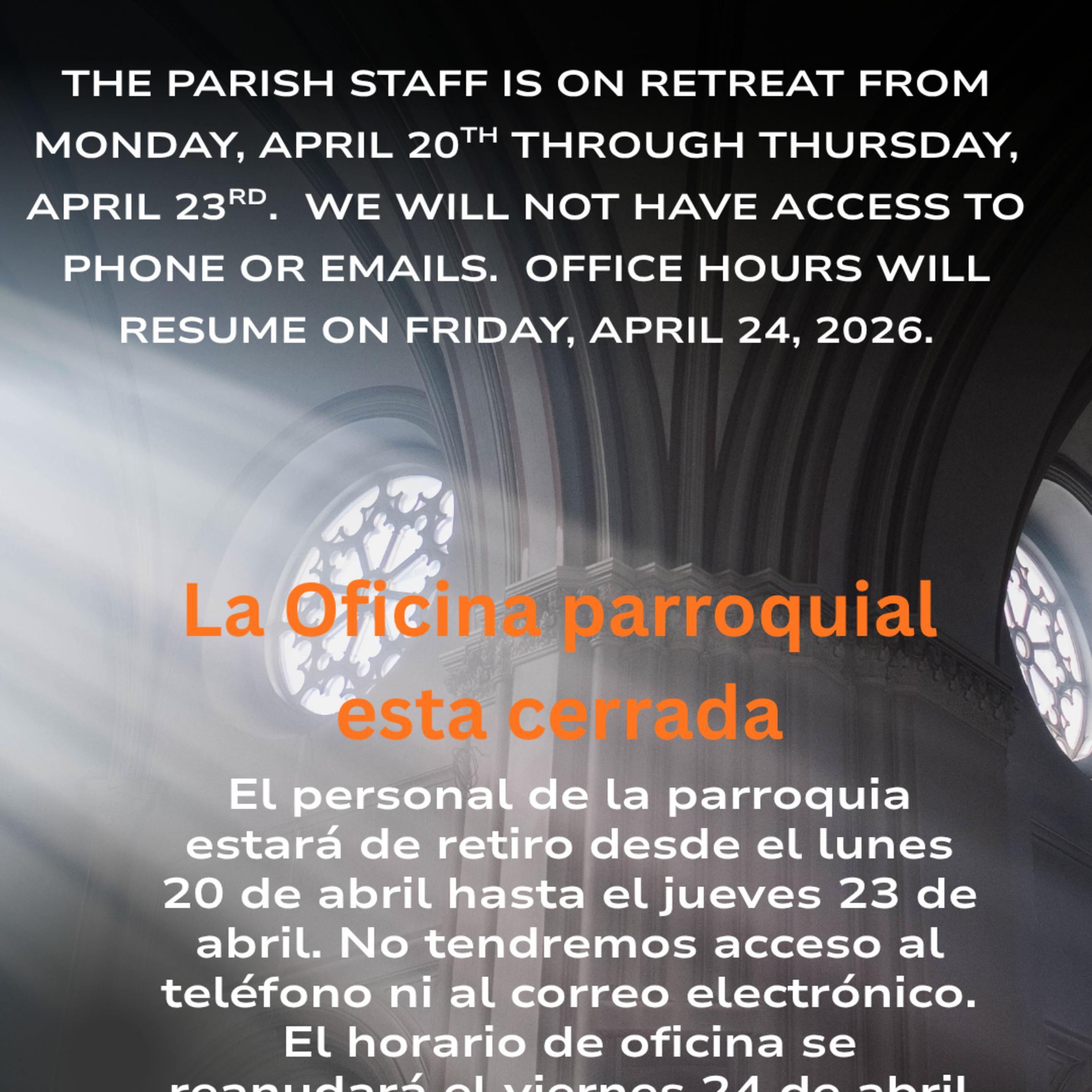 Retreat Office Closed