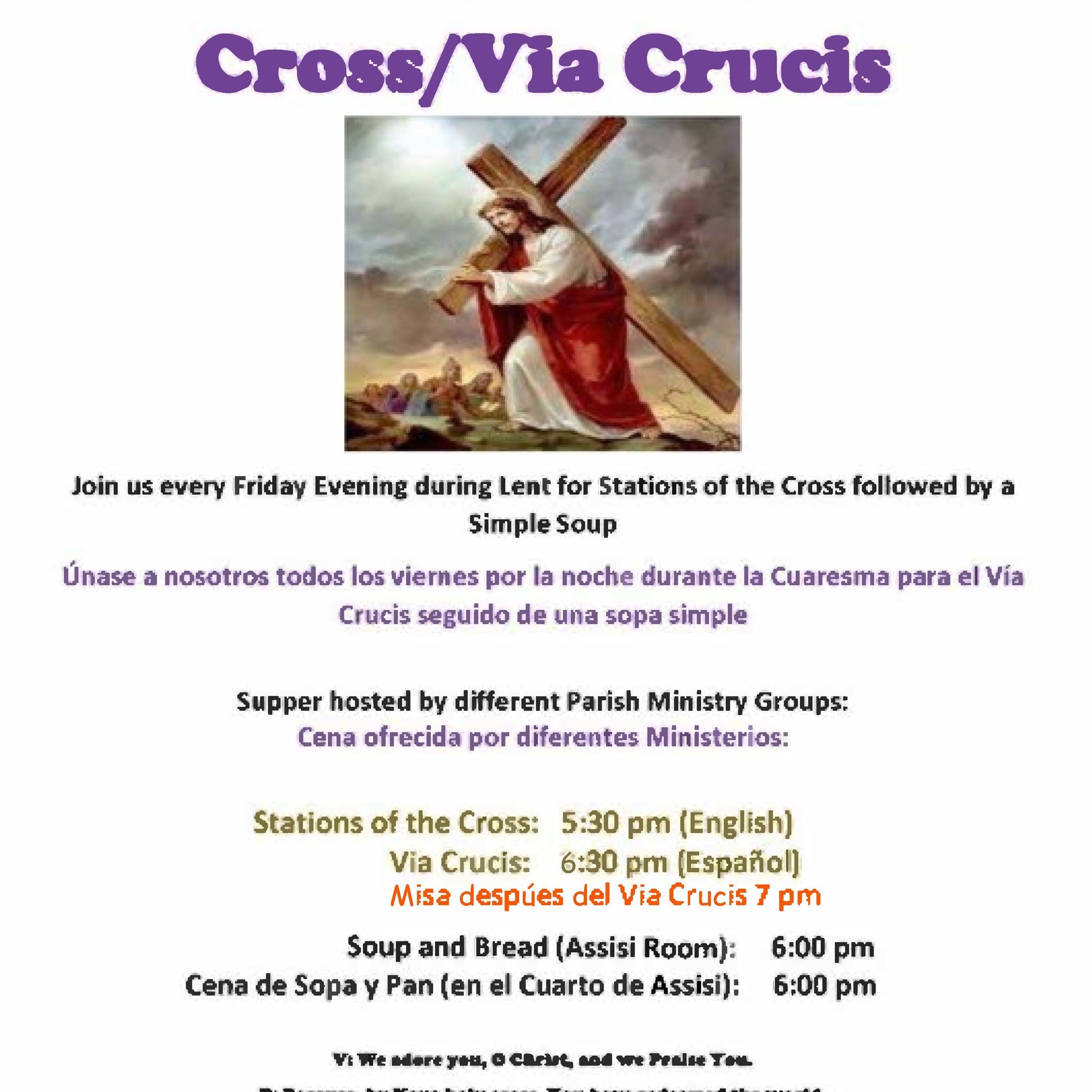 Stations Of The Cross 2026 Includes No Mass Comment