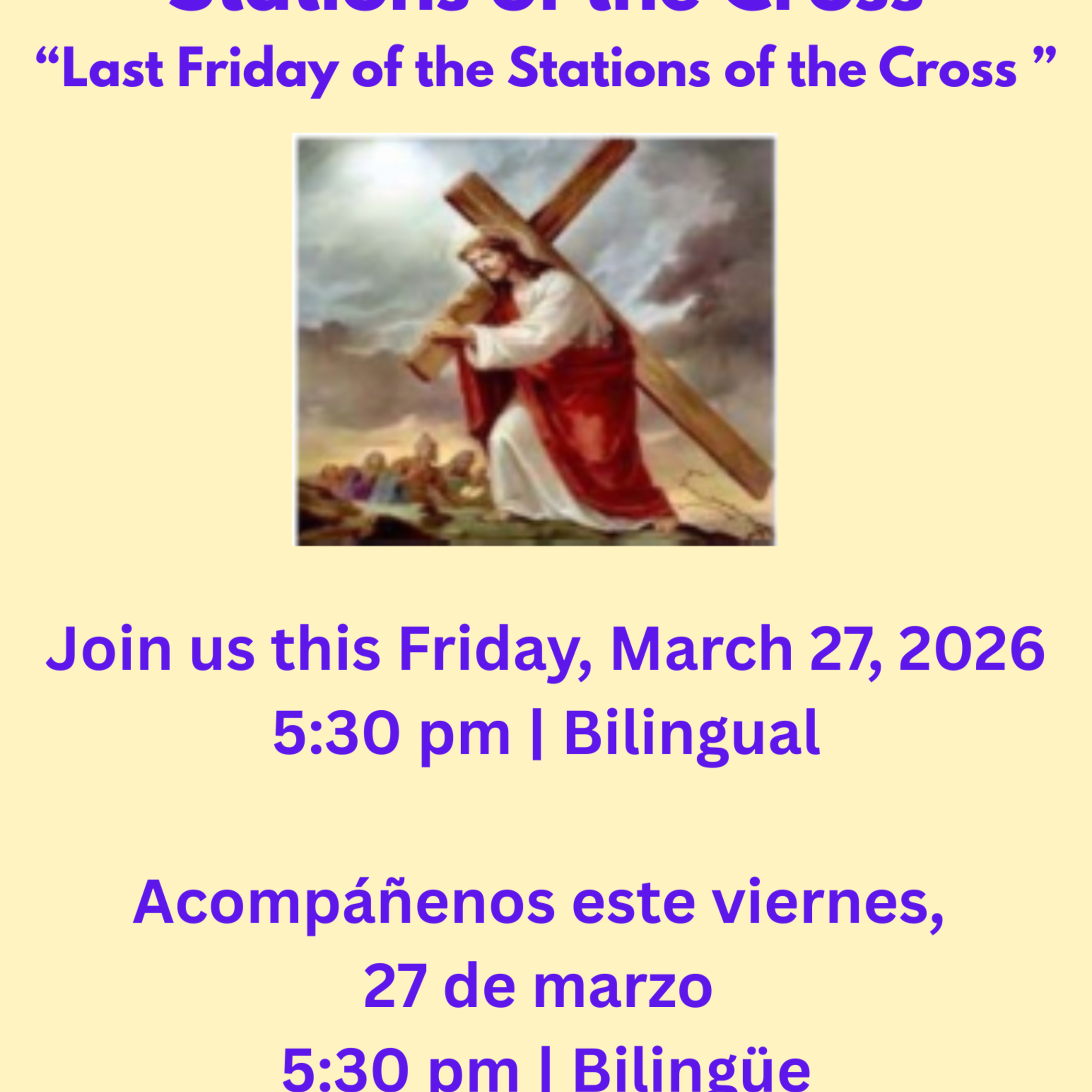 Stations Of The Cross Final Friday 2026