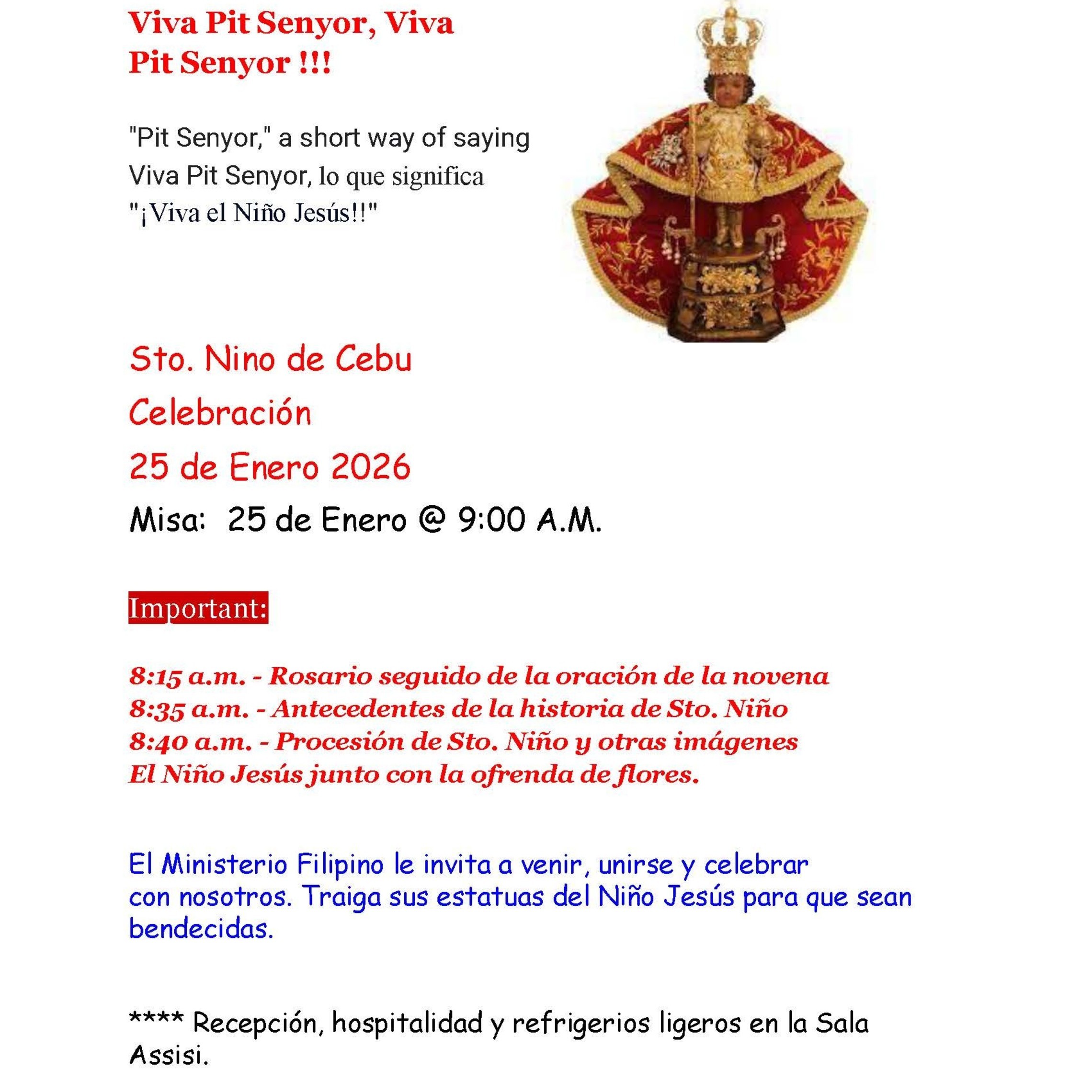 Sto. Nino 2026 Spanish Page 1