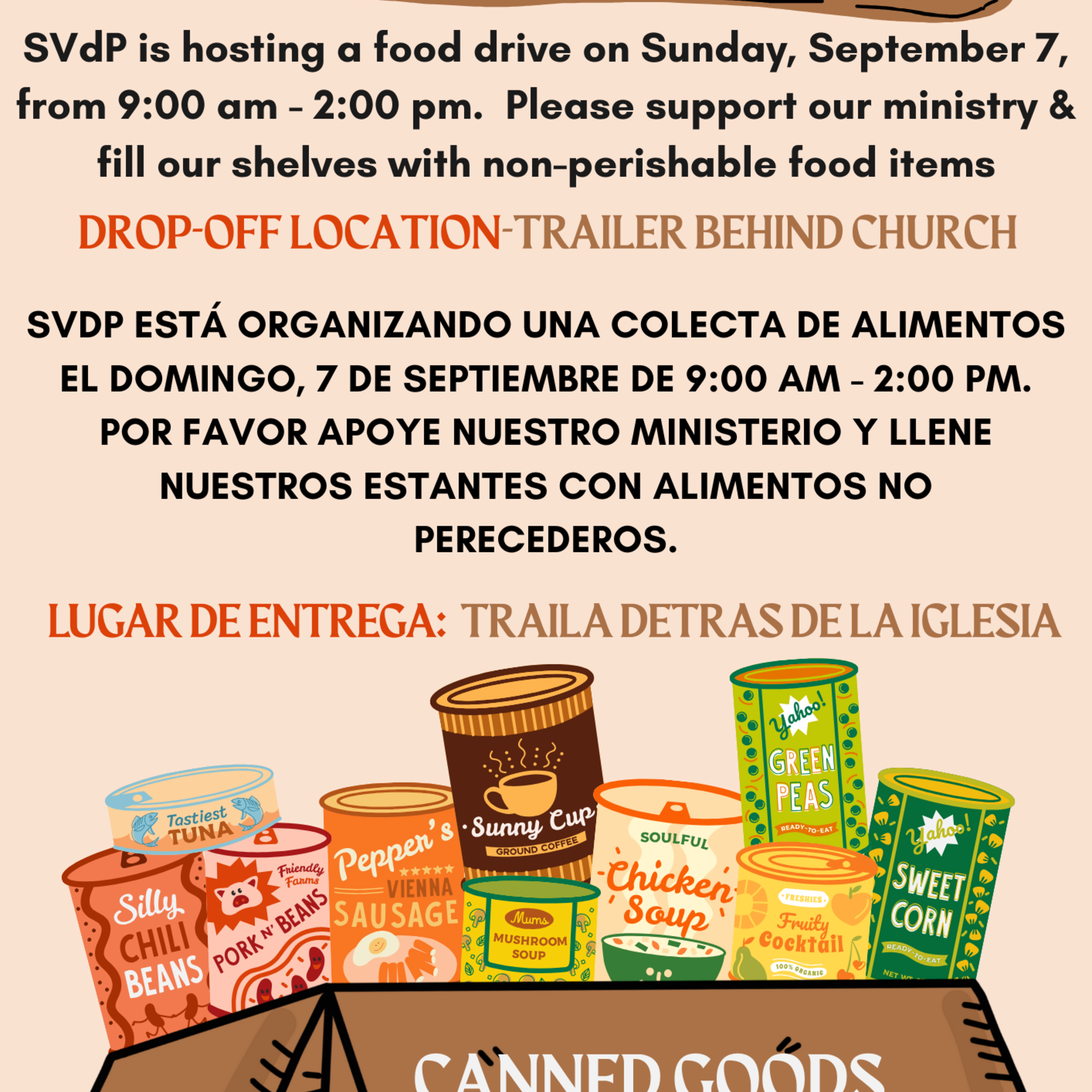 Svdp Food Drive Flyer