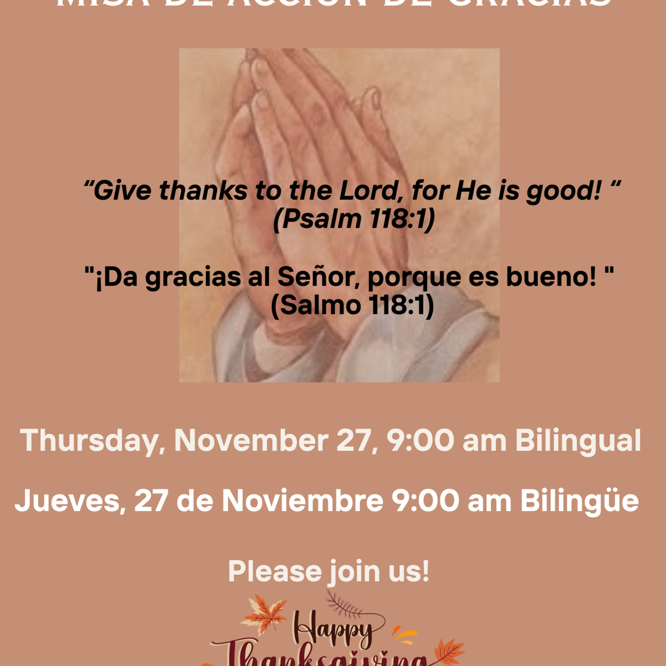 Thanks Giving Mass 2025