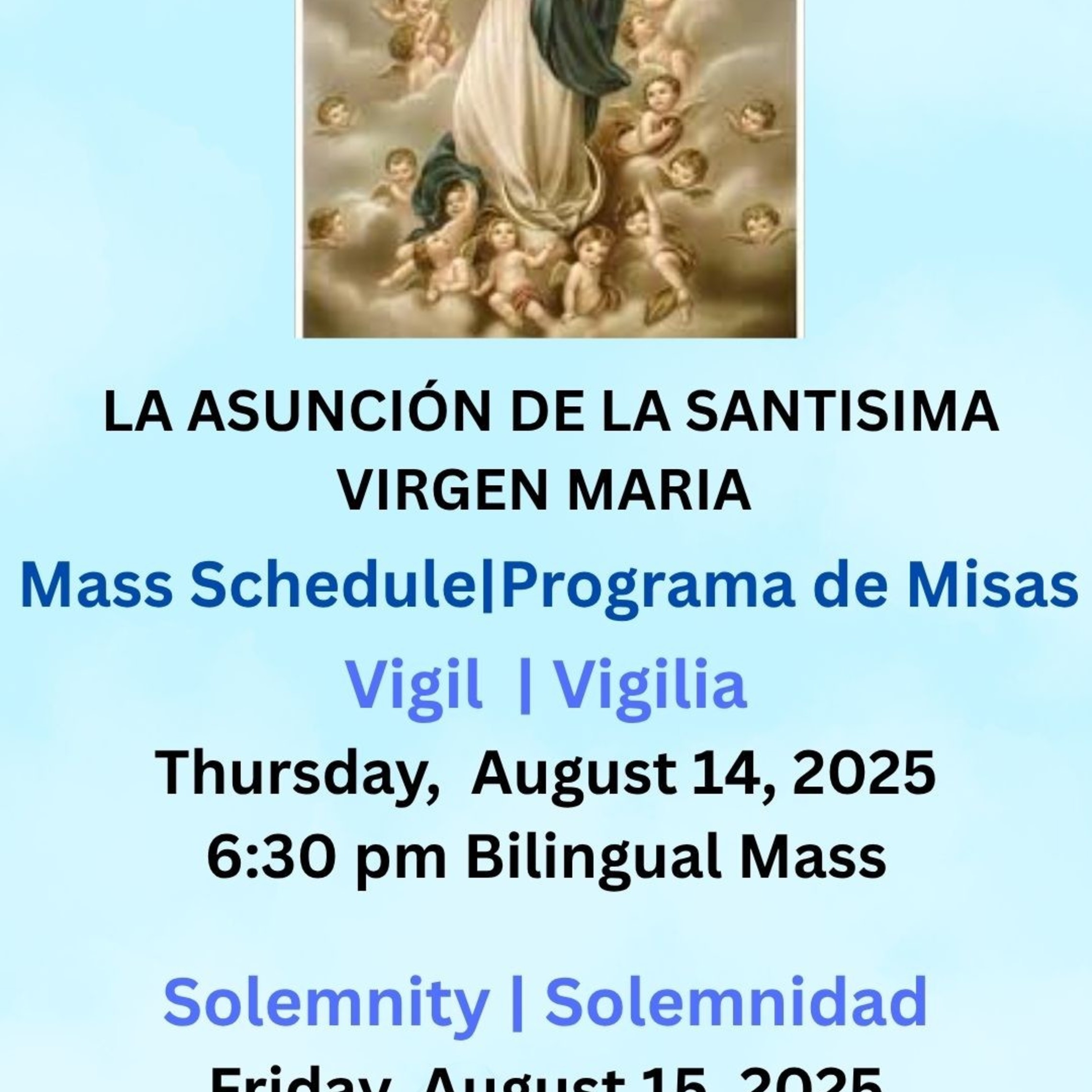 The Assumption Of The Blessed Virgin Mary 2025