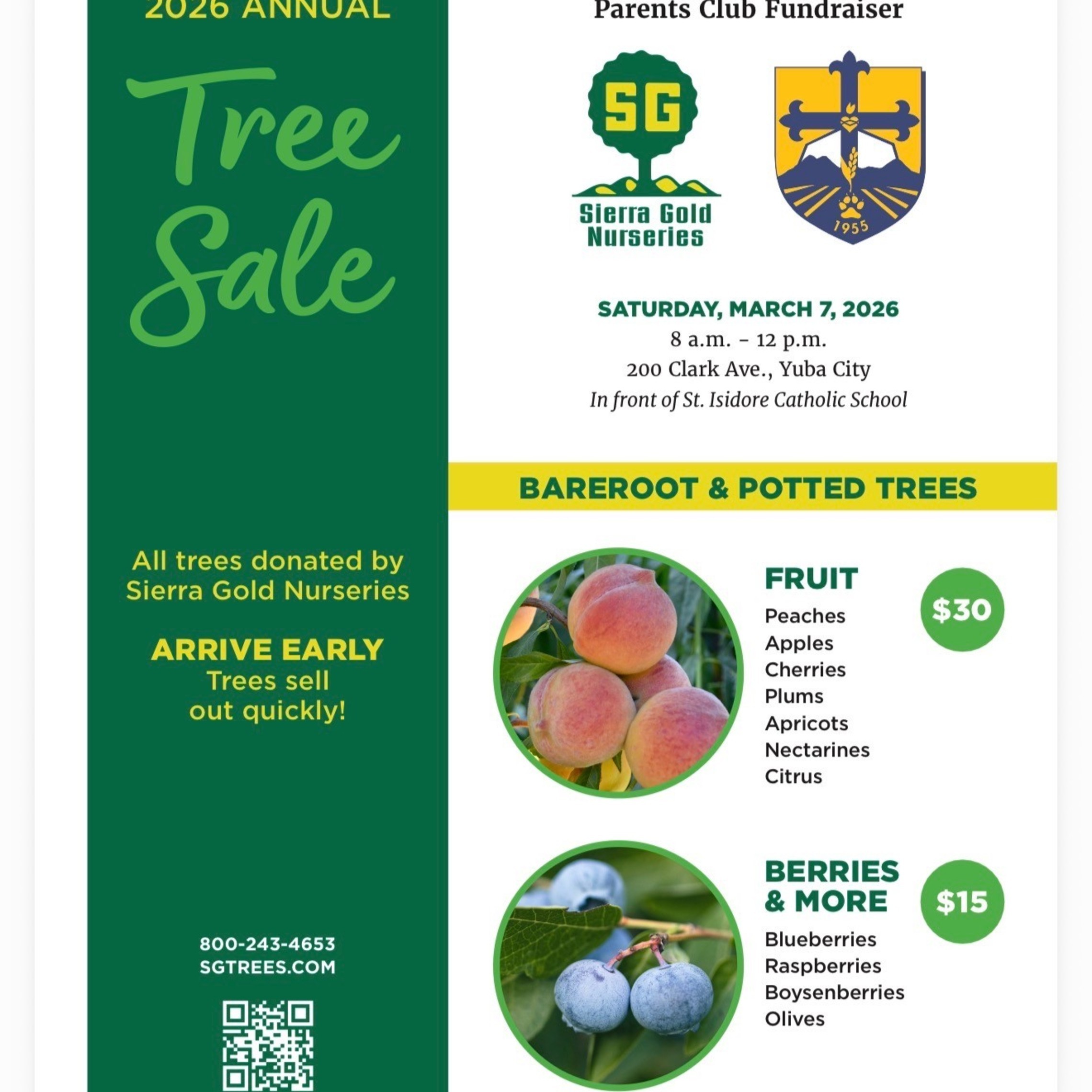 Tree Sale 2026 Presell Flyer