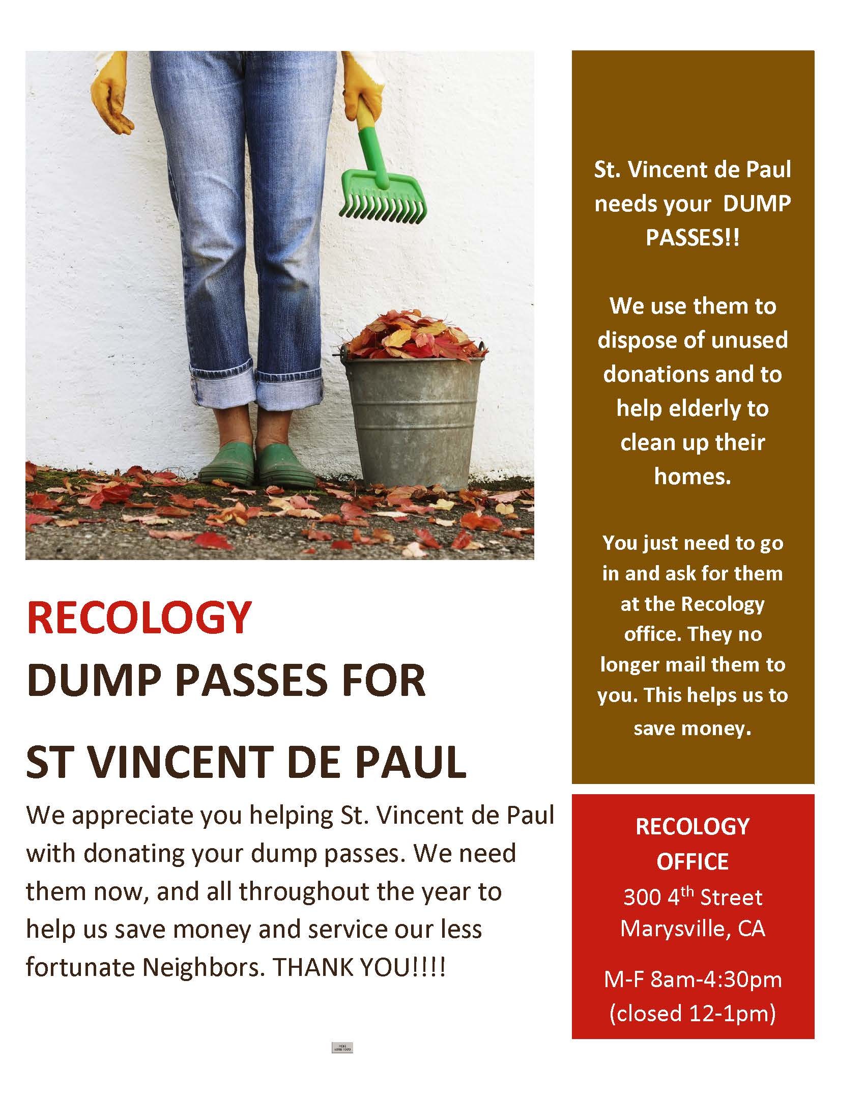 Svdp Recology Dump Passes Page 1